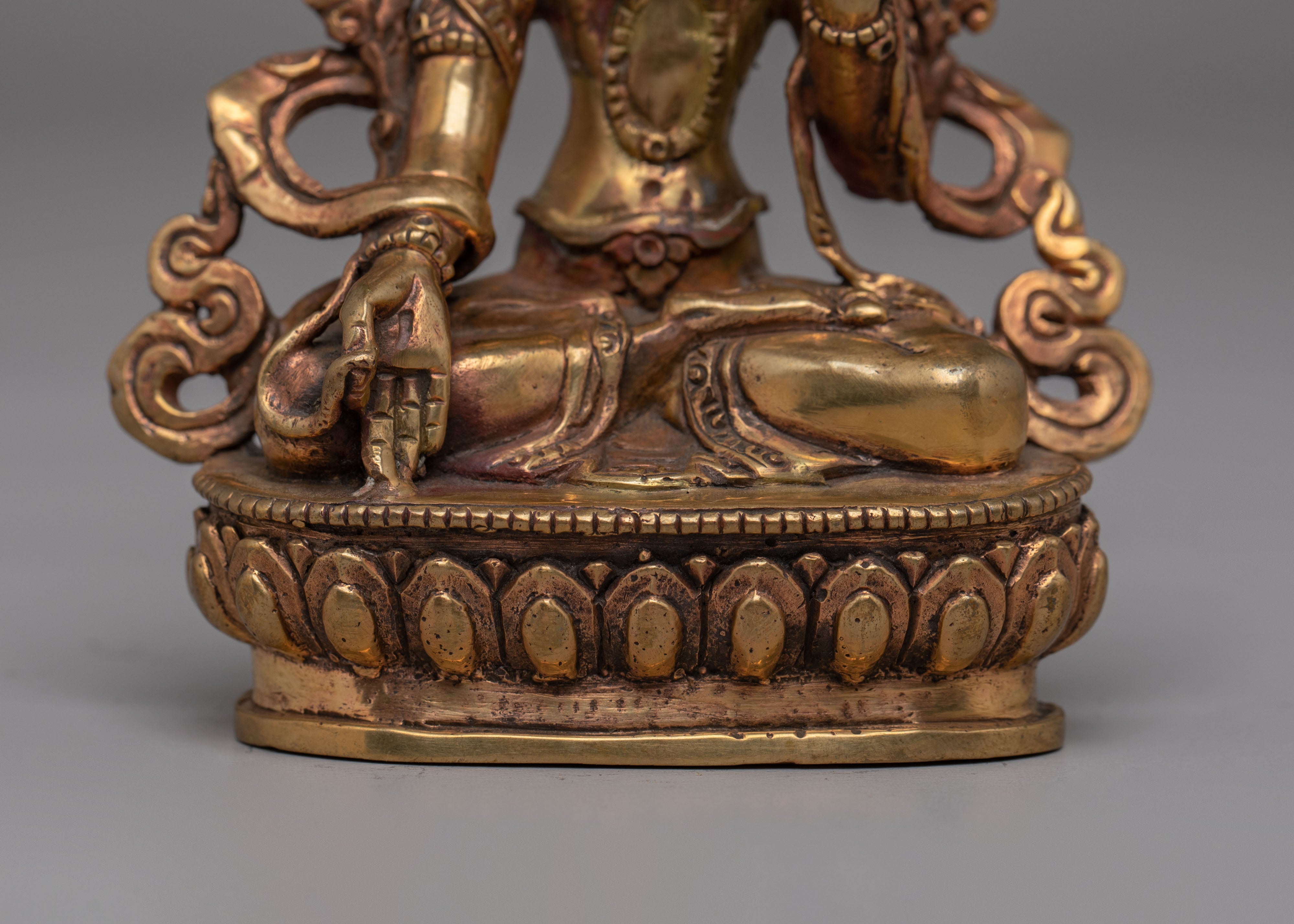 Handcrafted White Tara Deity Statue | Tibetan Buddhist Decor