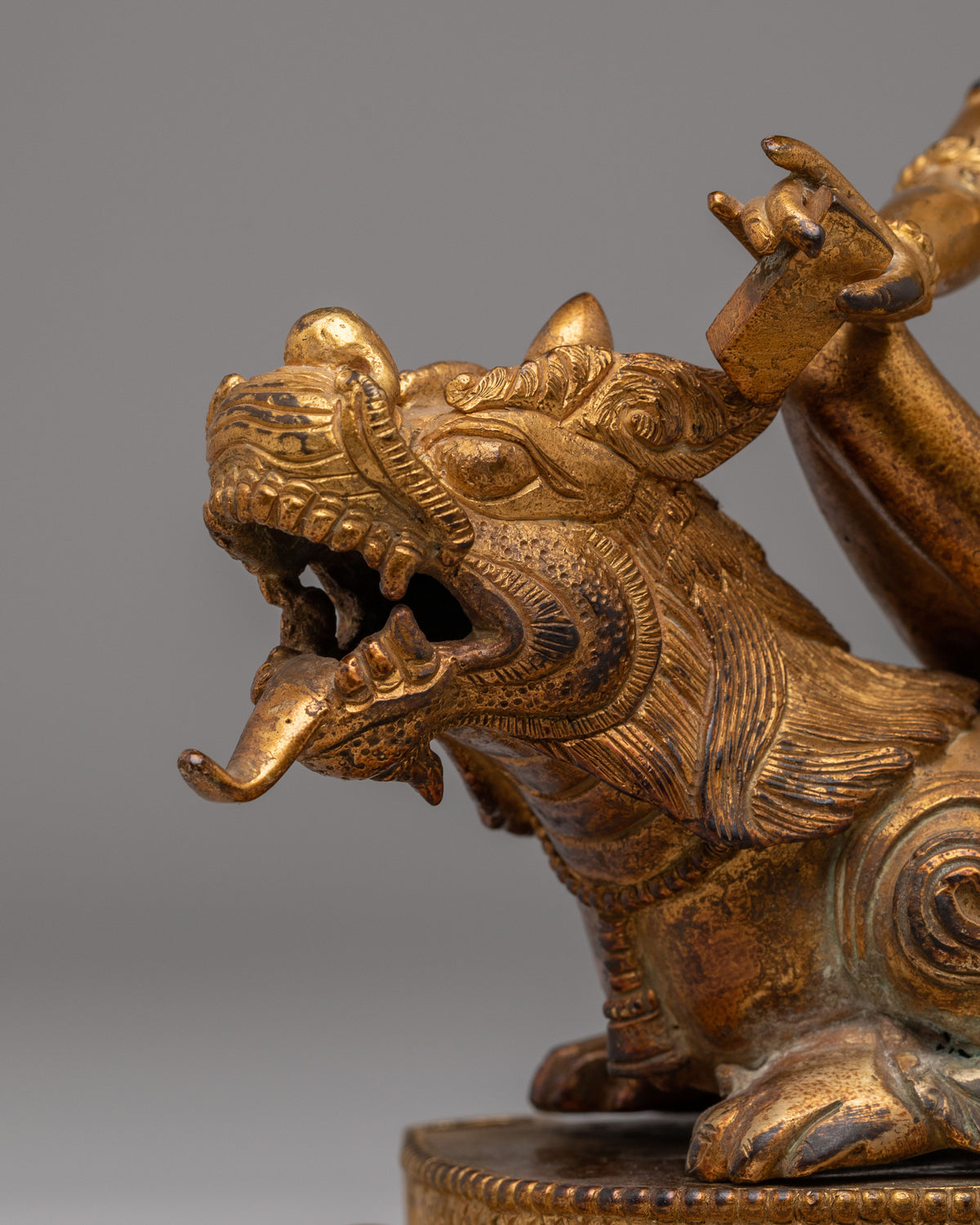 30 years Old Simhanada Manjushri Statue | Lion's Roar of Wisdom