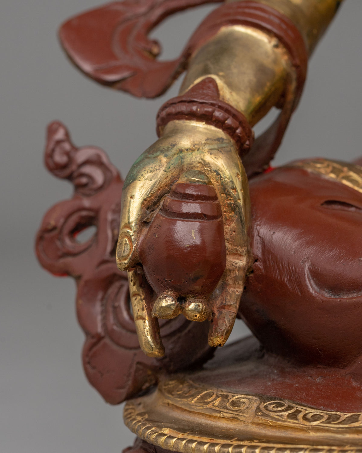 Sacred Dzambhala God of Wealth Statue | Tibetan Prosperity Idol for Altar