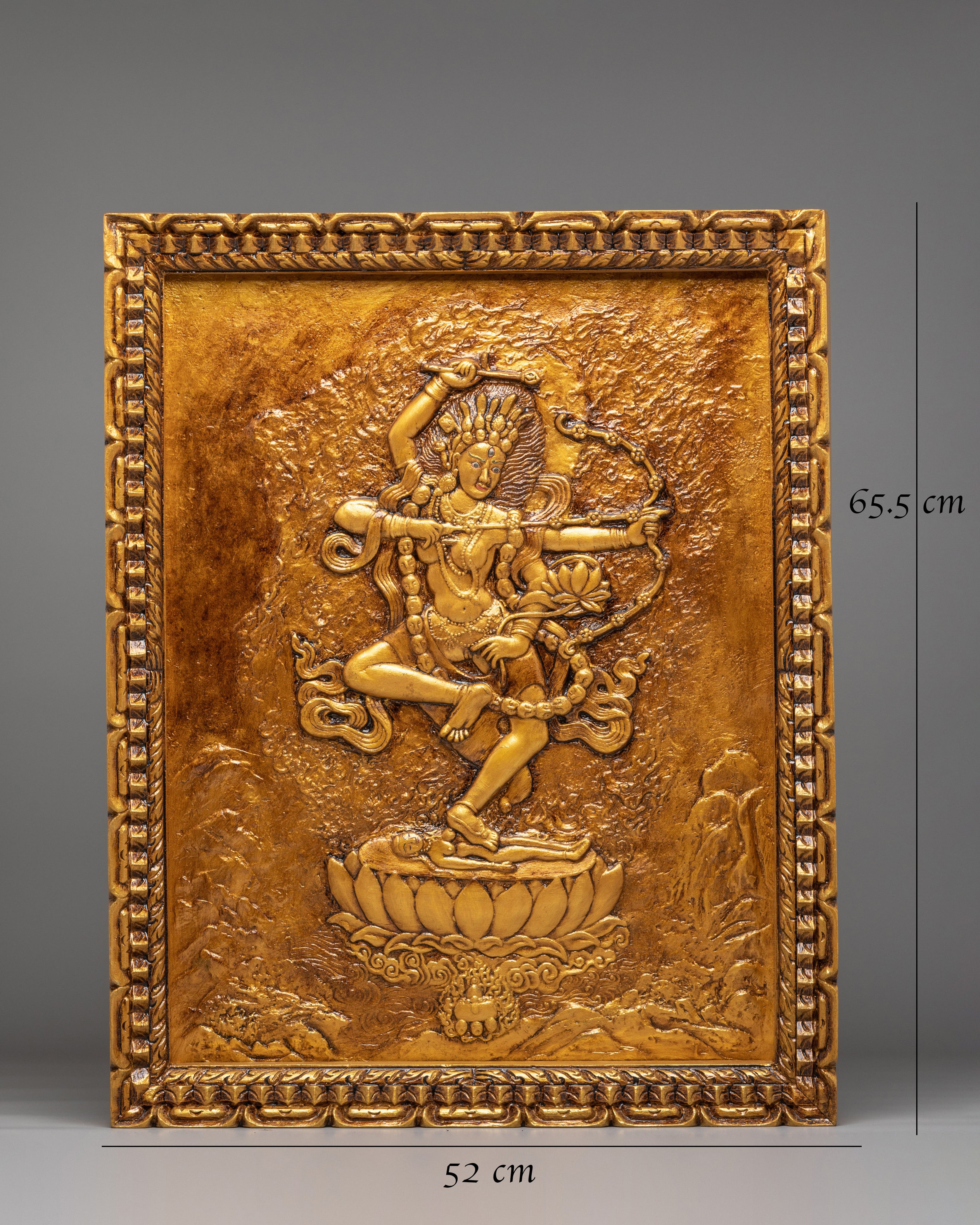 Handcrafted Kurukulla Wall Hanging | Buddhist Wooden Art