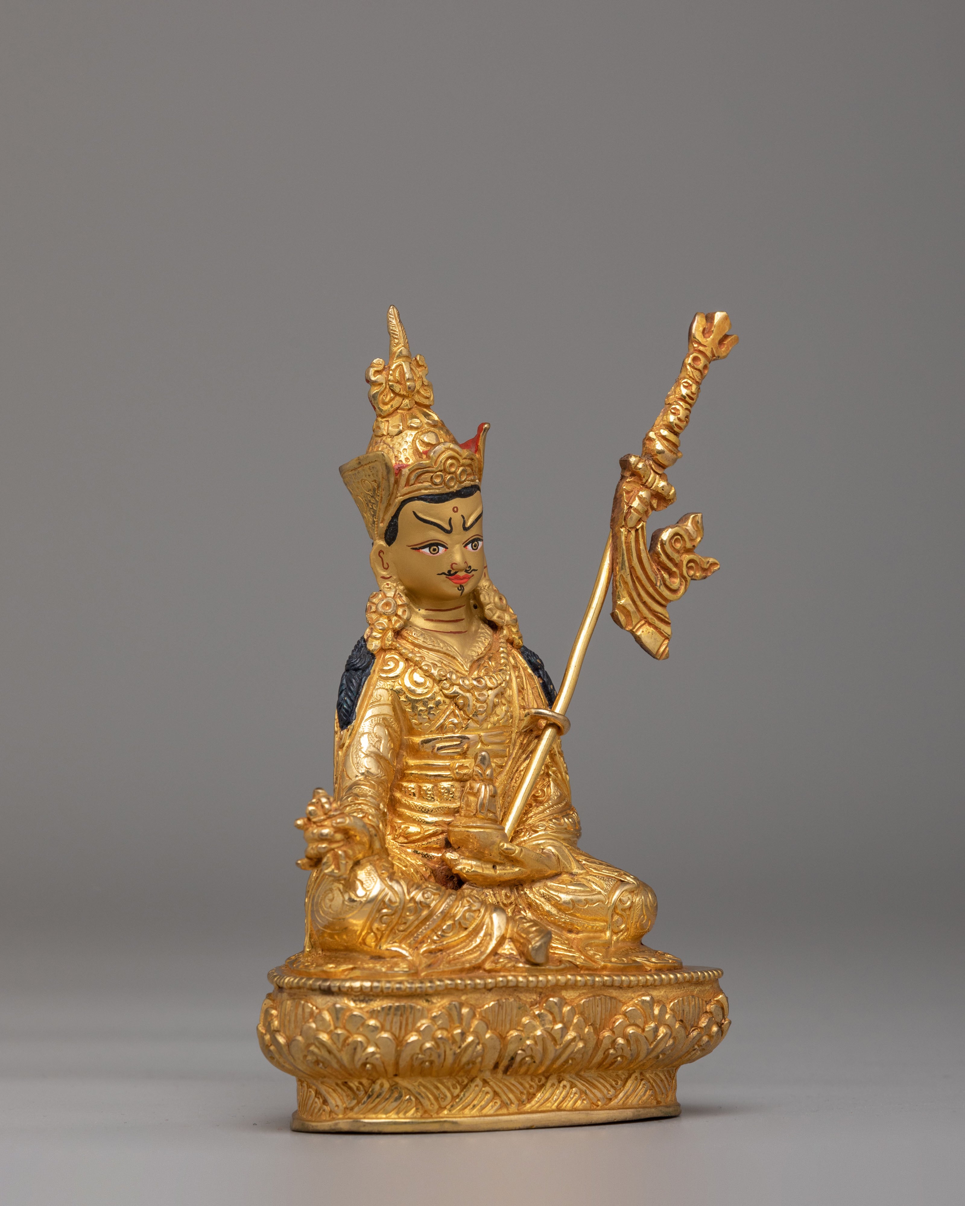 Handmade Altar Guru Rinpoche Statue | Tibetan Padmasambhava Art