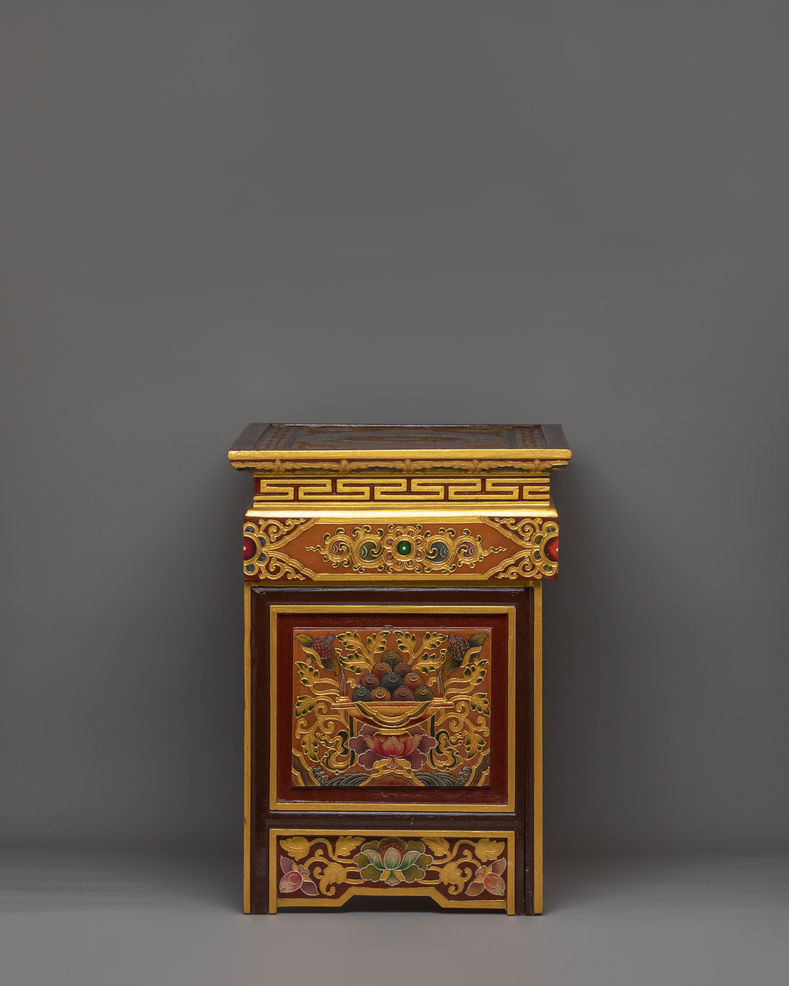 Himalayan Tibetan Folding Table | Handcrafted Wooden Table