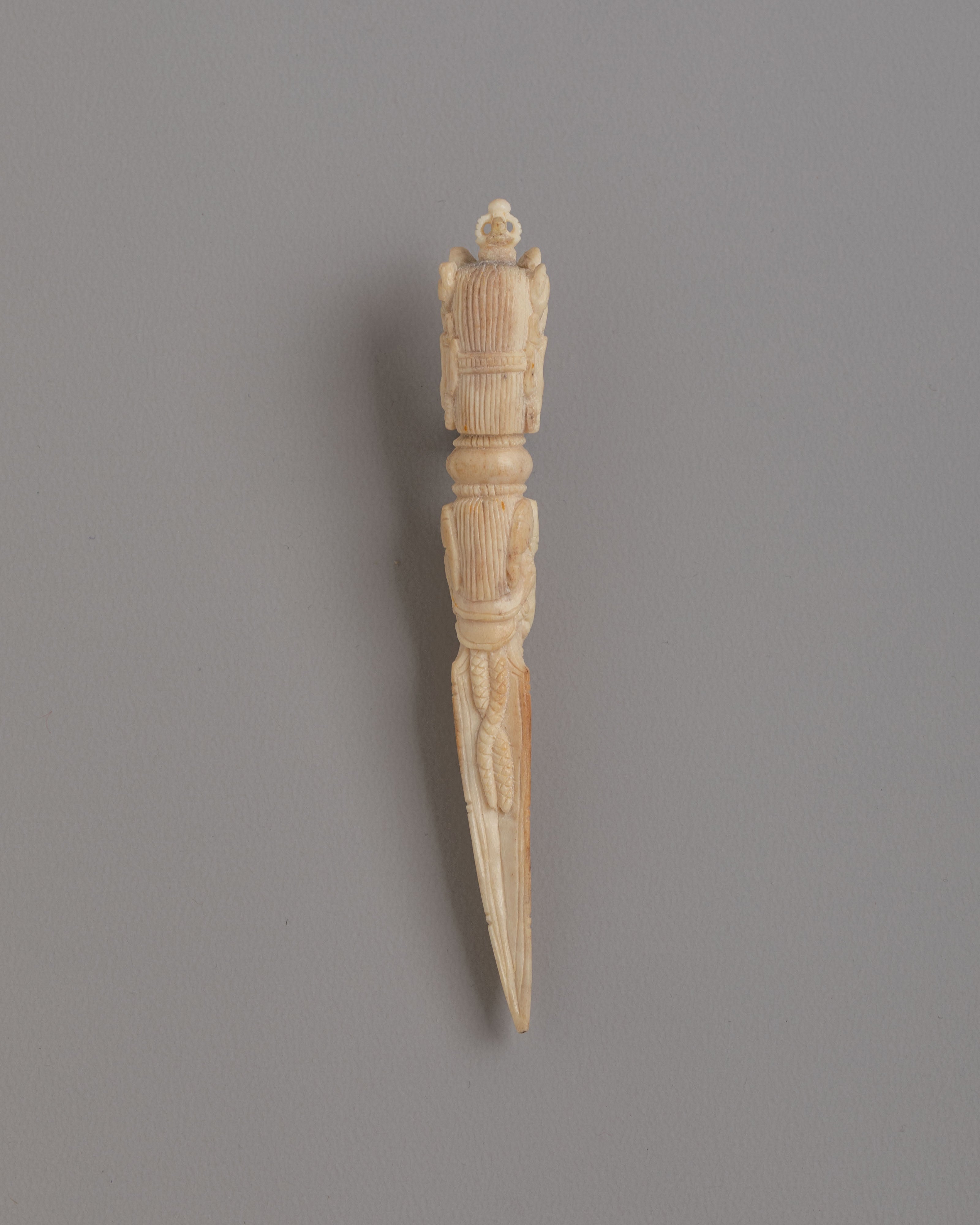 Himalayan Bone Ritual Dagger | Sacred Hand Carved Phurba