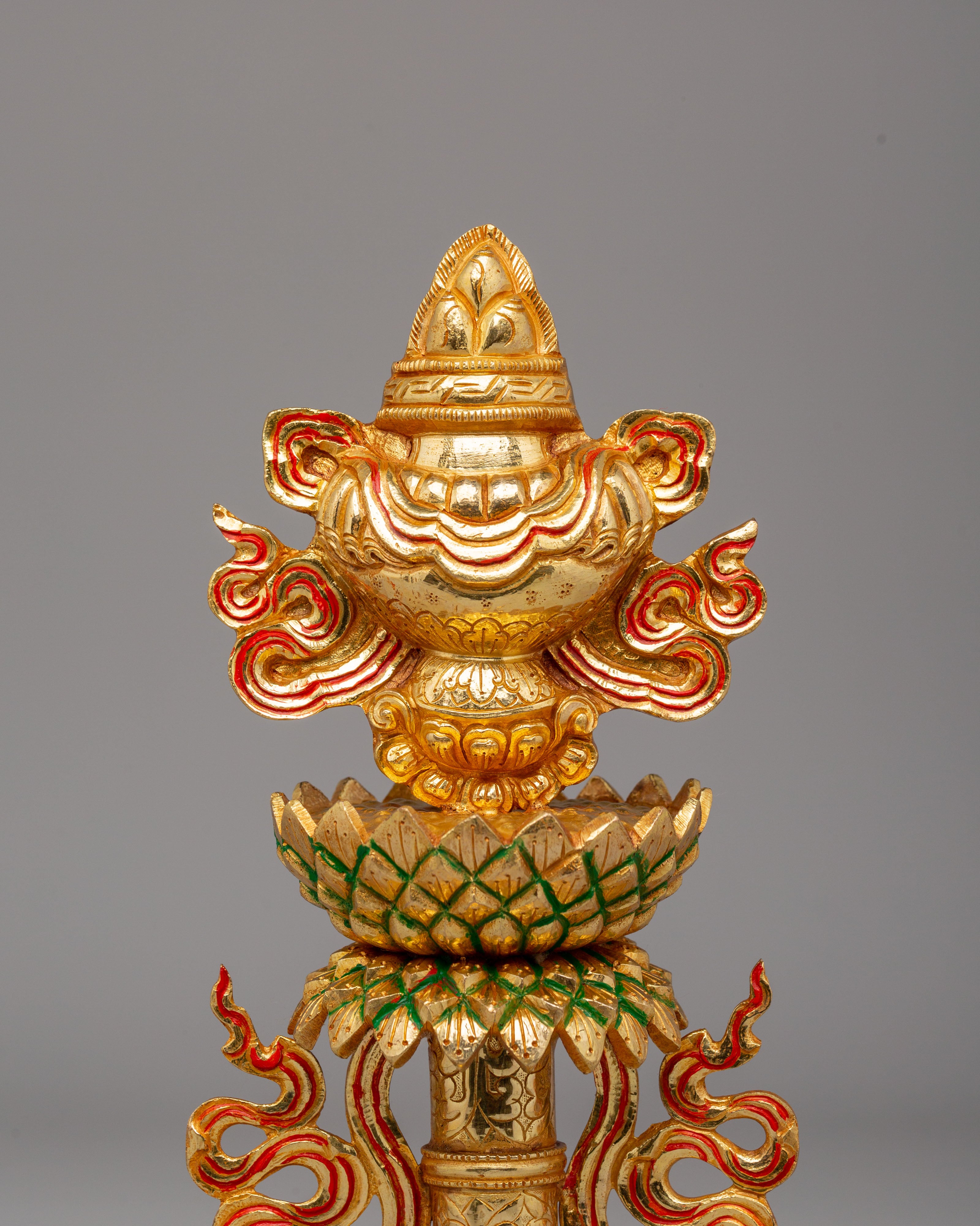 Buddhist Eight Symbols Sculpture Set | A Sacred Representation of Spiritual Blessings