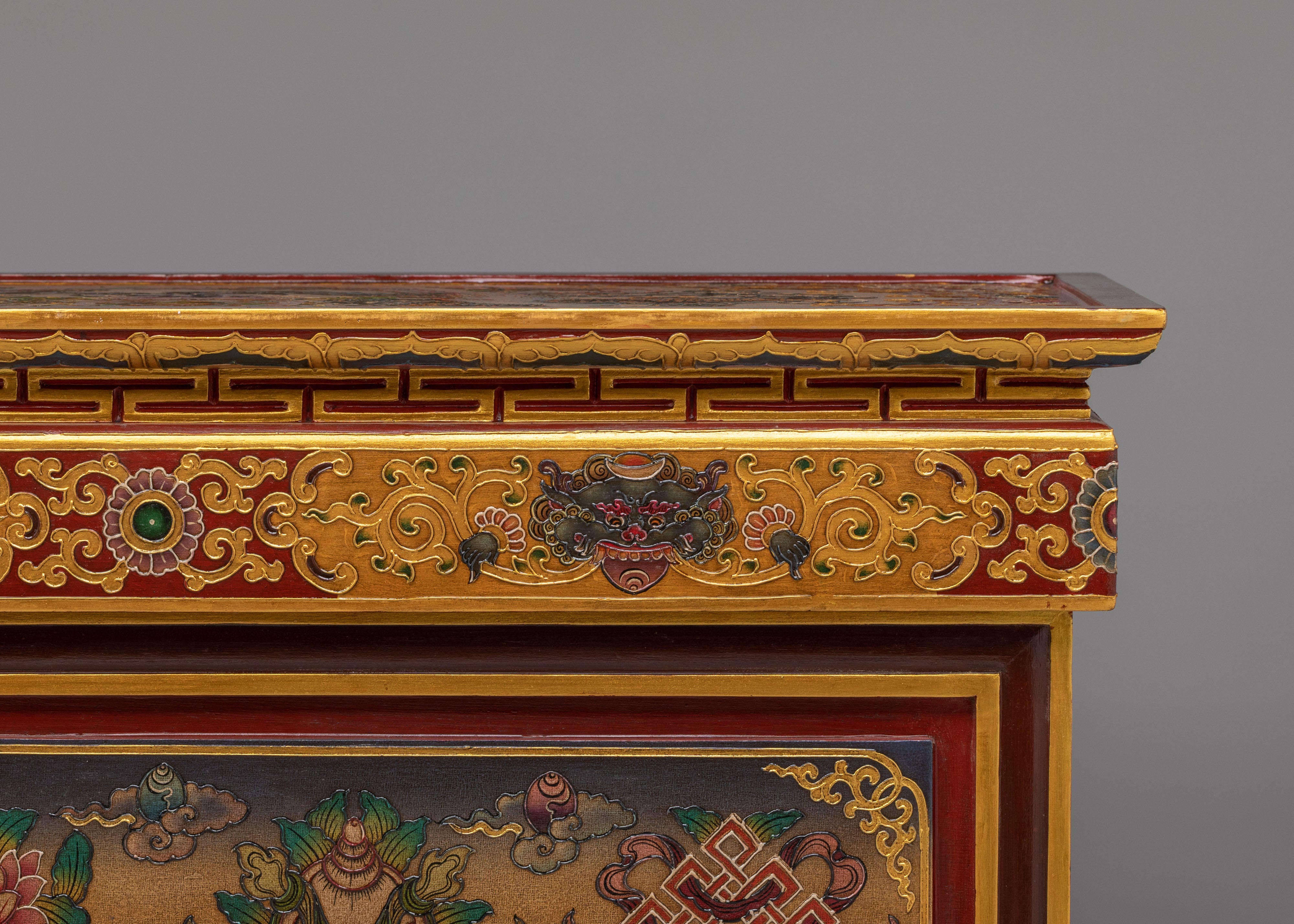 Traditional Tibetan Folding Table | Portable Wooden Table