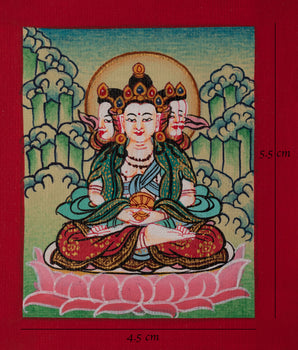 Buddhist Vairocana Thangka For Locket | A Symbol of Enlightenment