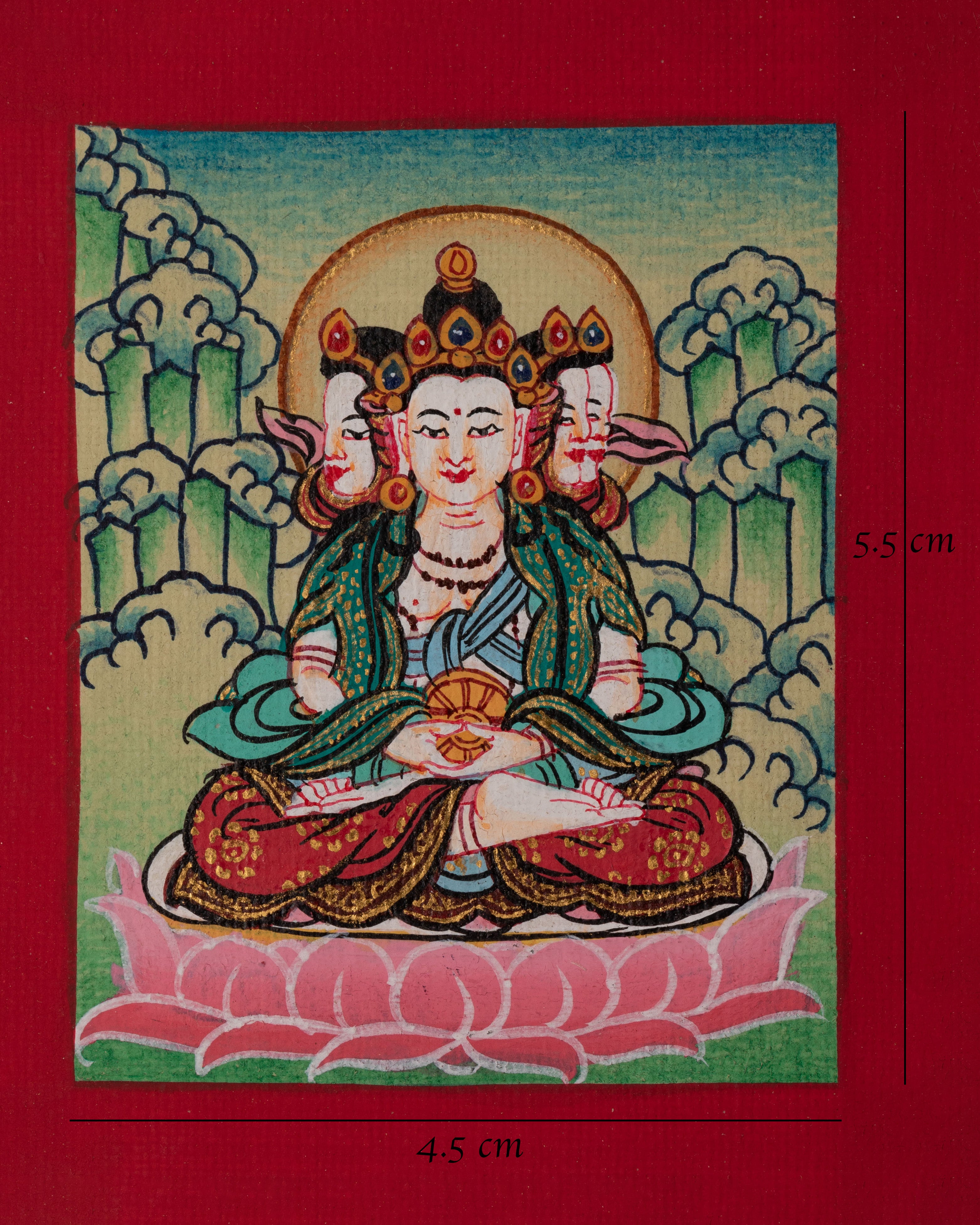 Buddhist Vairocana Thangka For Locket | A Symbol of Enlightenment