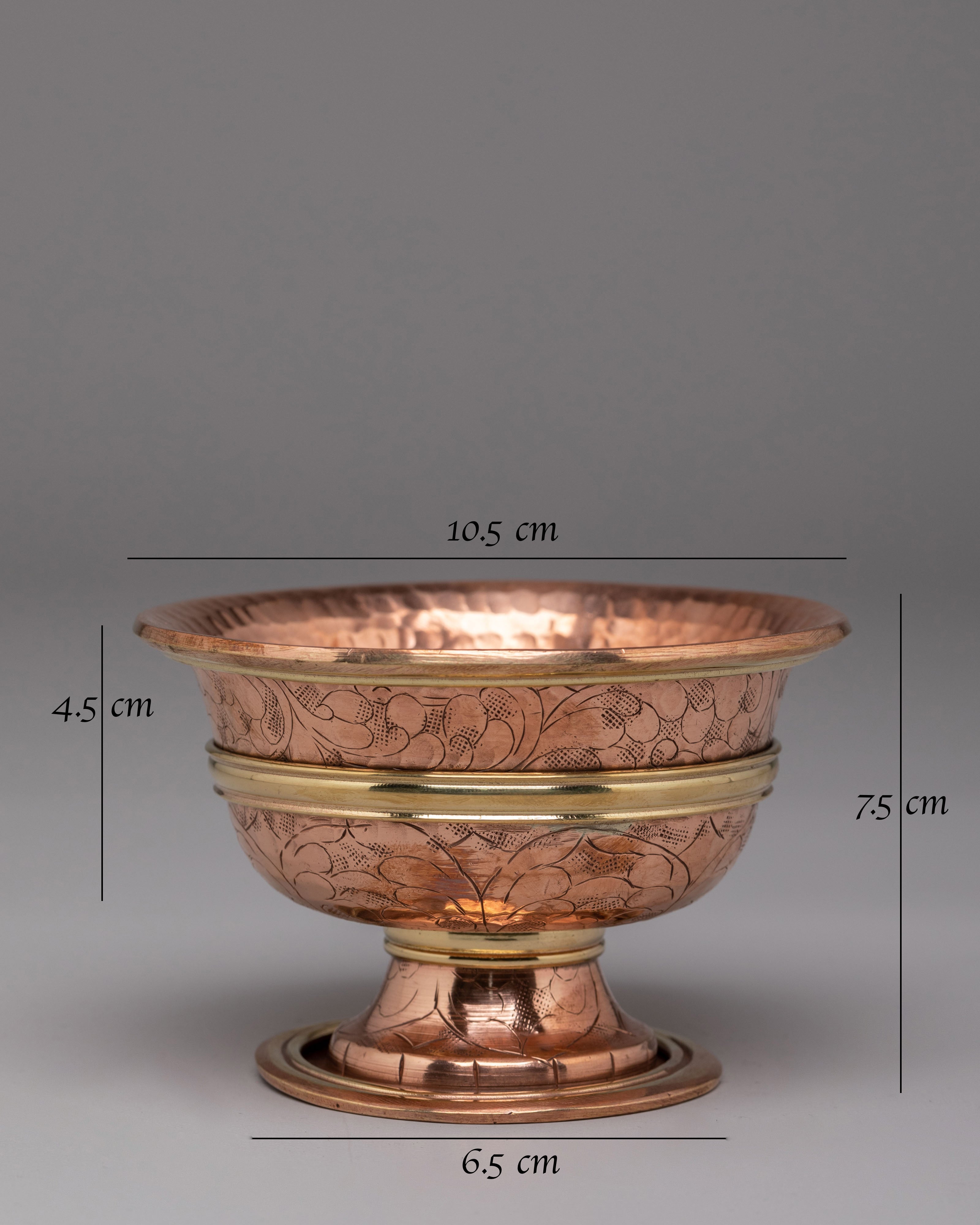Buddhist Ritual Offering Bowls Set | Sacred Tibetan Buddhist Ceremonial Bowls