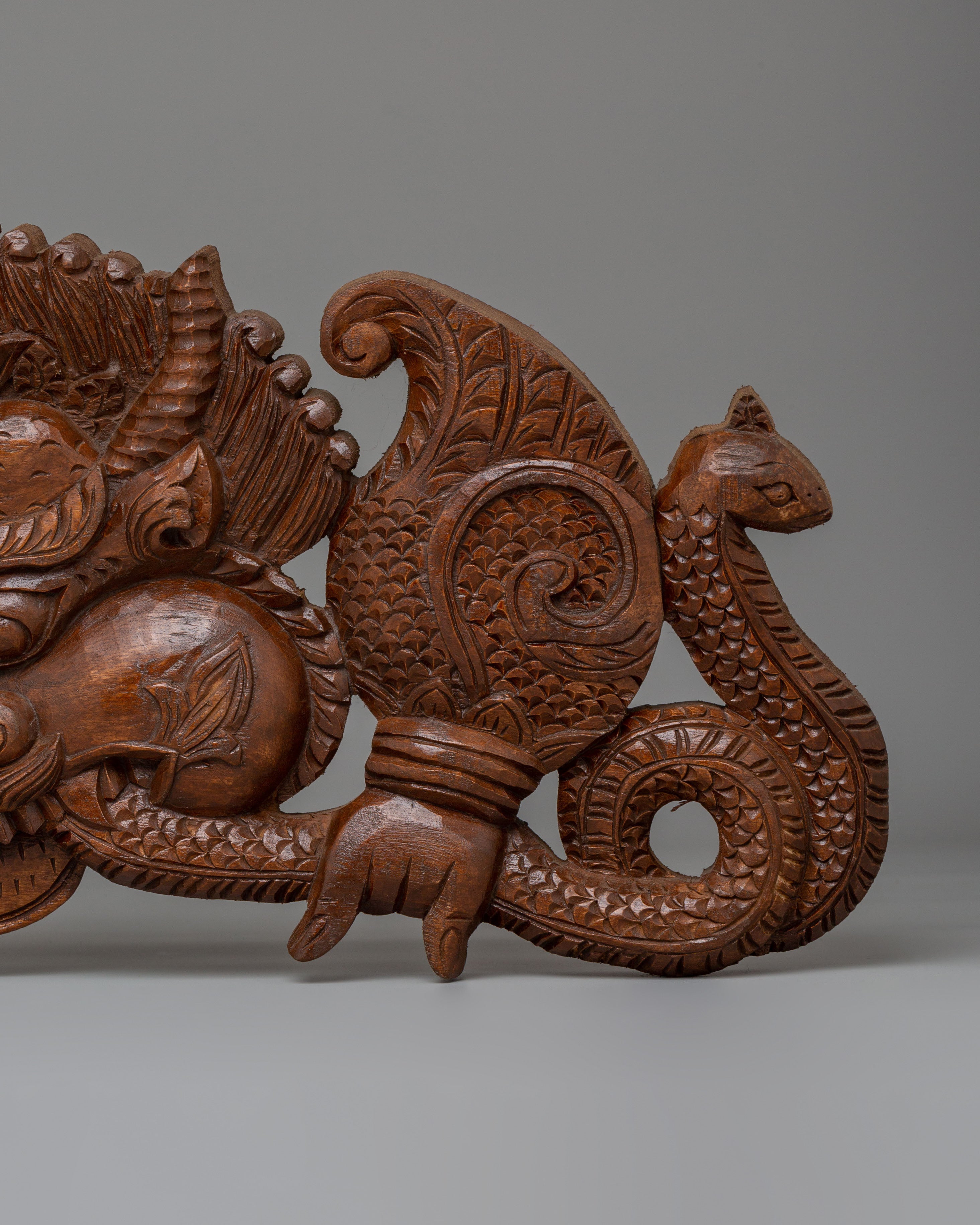 Traditional Kritimukha Wall Hanging | Handcrafted Wooden Design