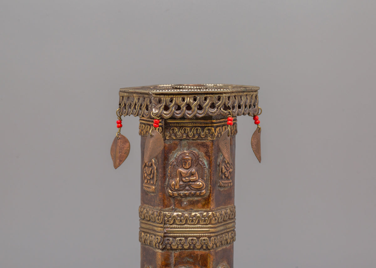 Himalayan Carved Incense Burner Pair | Ritual & Meditation Offering Vessels