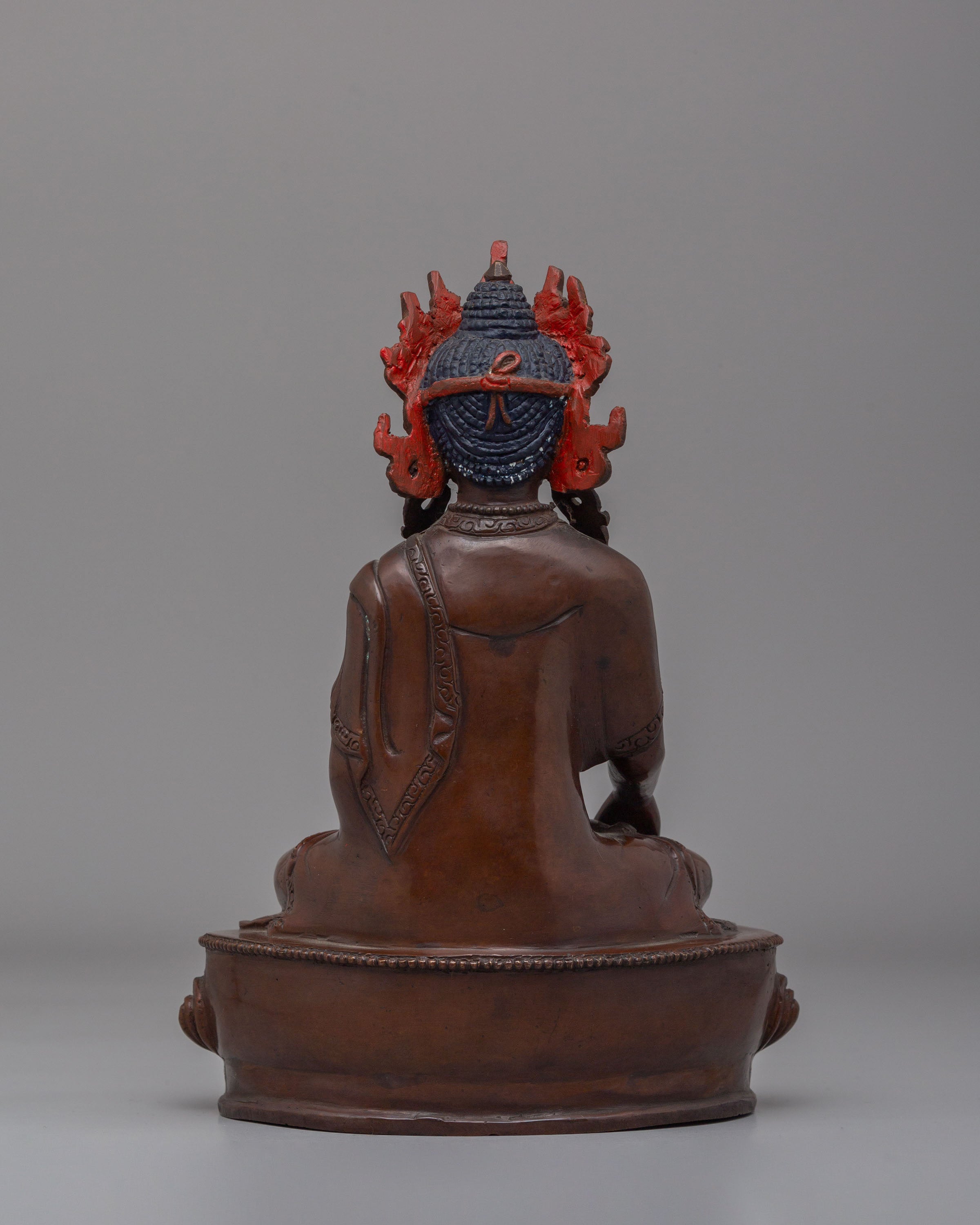 Traditional Crowned Buddha Statue | Tibetan Copper Buddha Statue