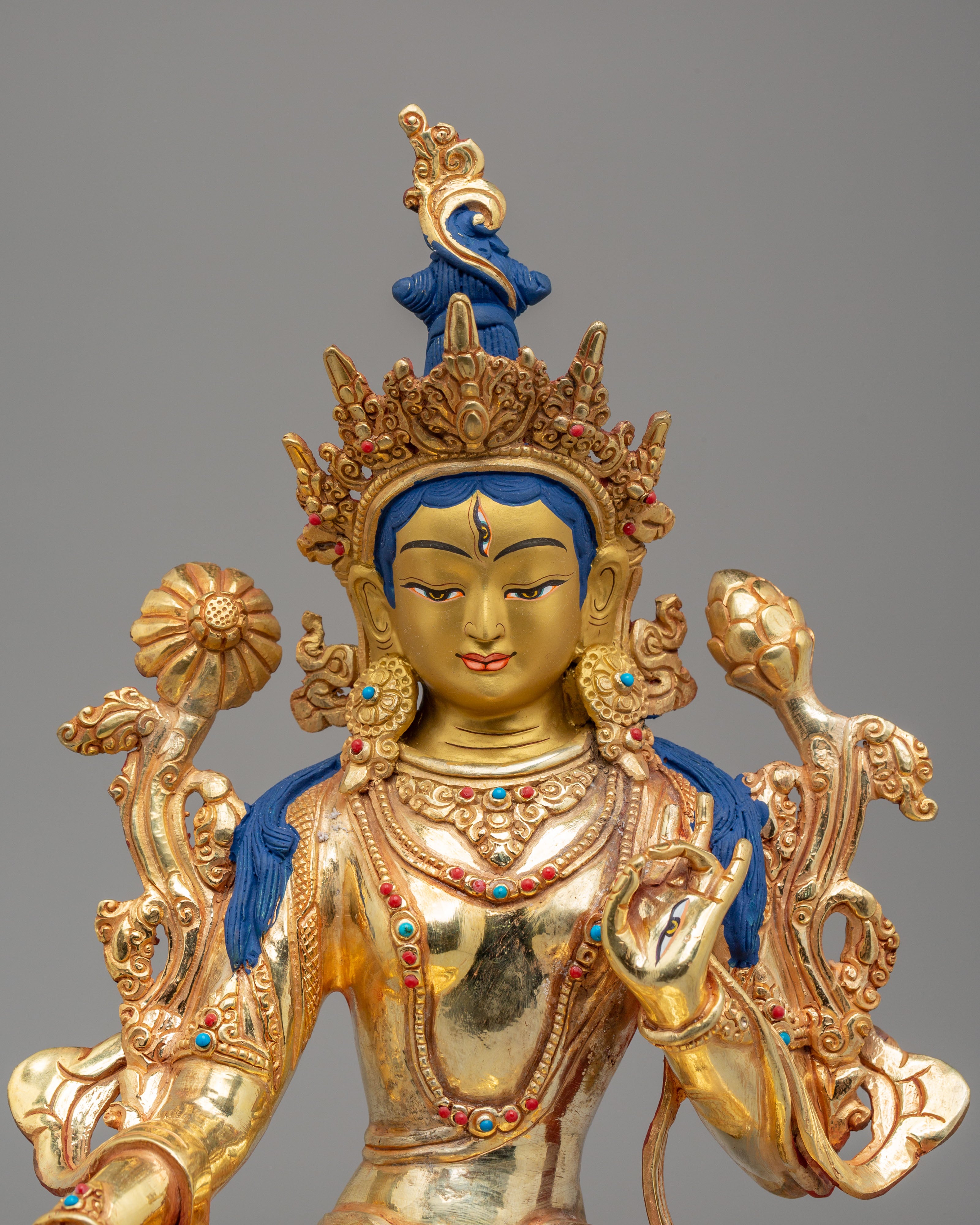 White Tara Goddess of Longevity Statue | Divine Feminine Wisdom Art