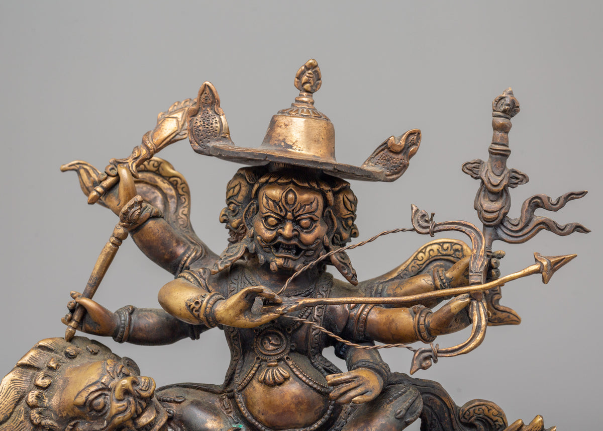 Tibetan Buddhist Pehar Gyalpo Statue | The Guardian Deity of Tibetan Buddhism