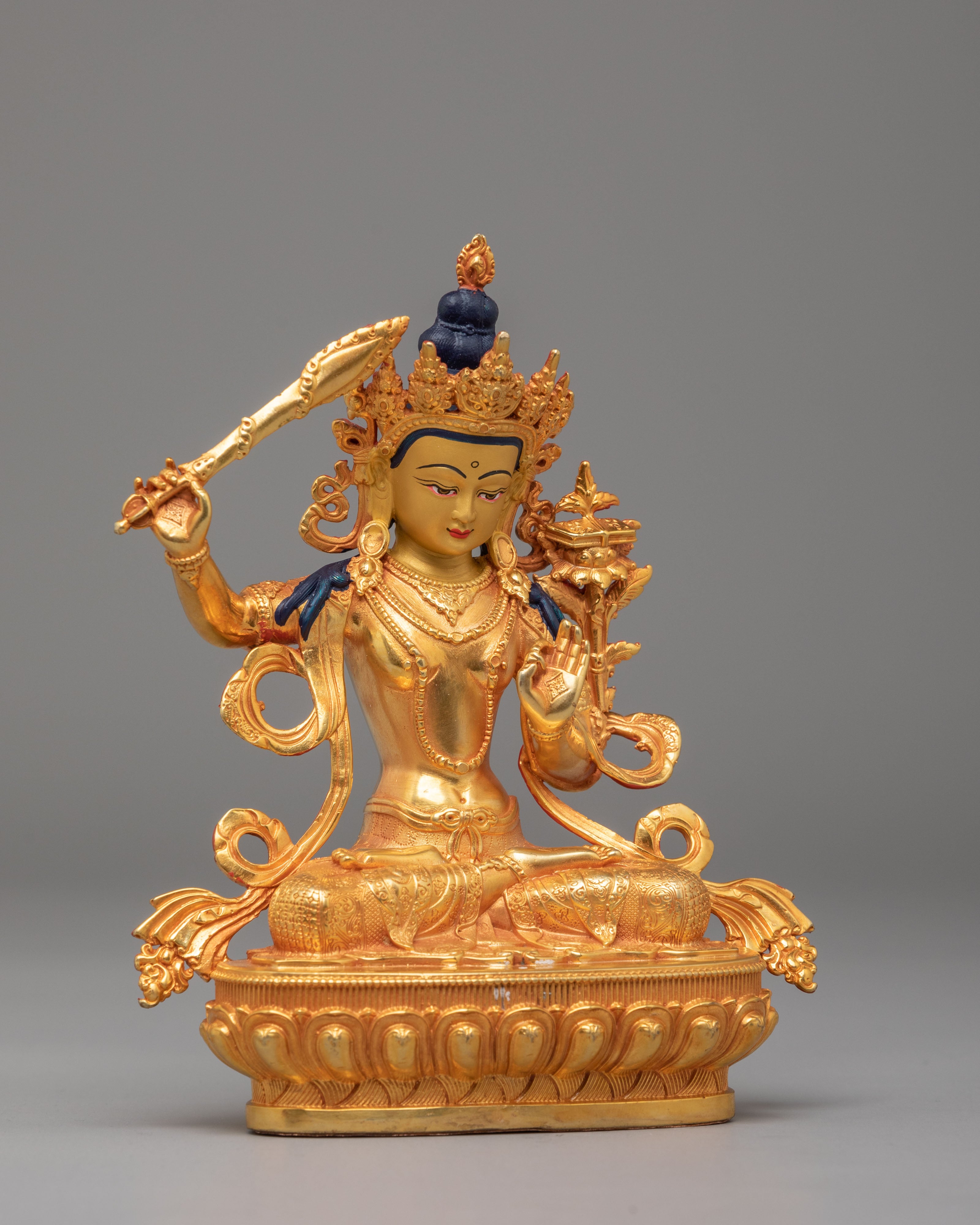 Machine Made Manjushri Figurine | Bodhisattva of Wisdom