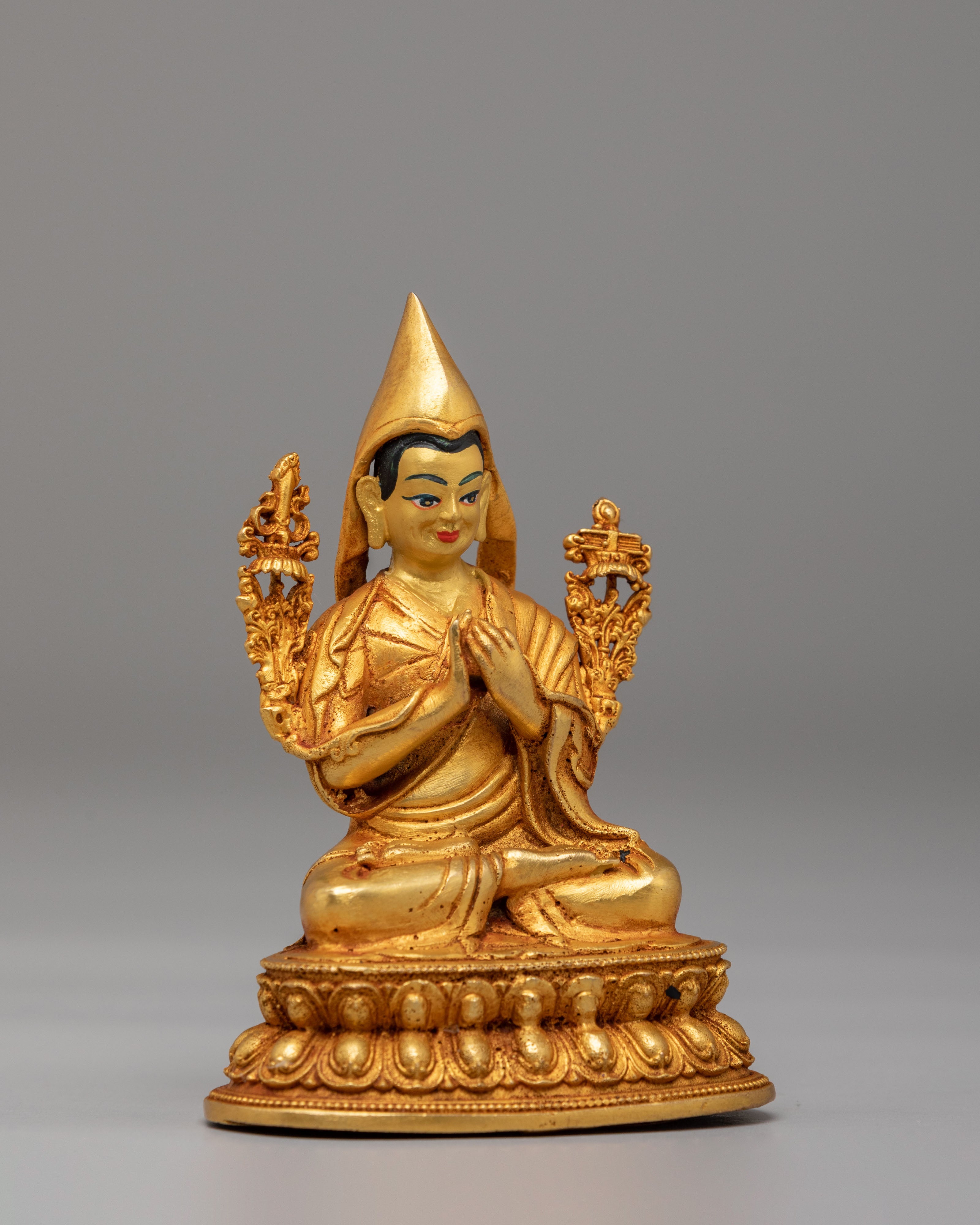 Sacred Tsongkhapa Statue | Tibetan Buddhist Master Sculpture