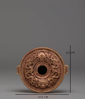 Handmade Buddhist Copper Ghau Box | Symbol of Protection