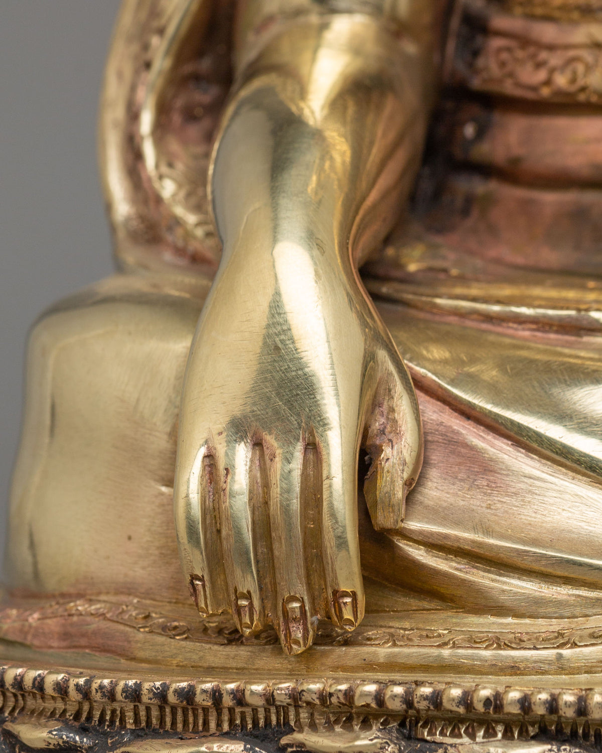 Handcrafted Tibetan Guru Shapdum Statue | Spiritual Enlightenment Decor