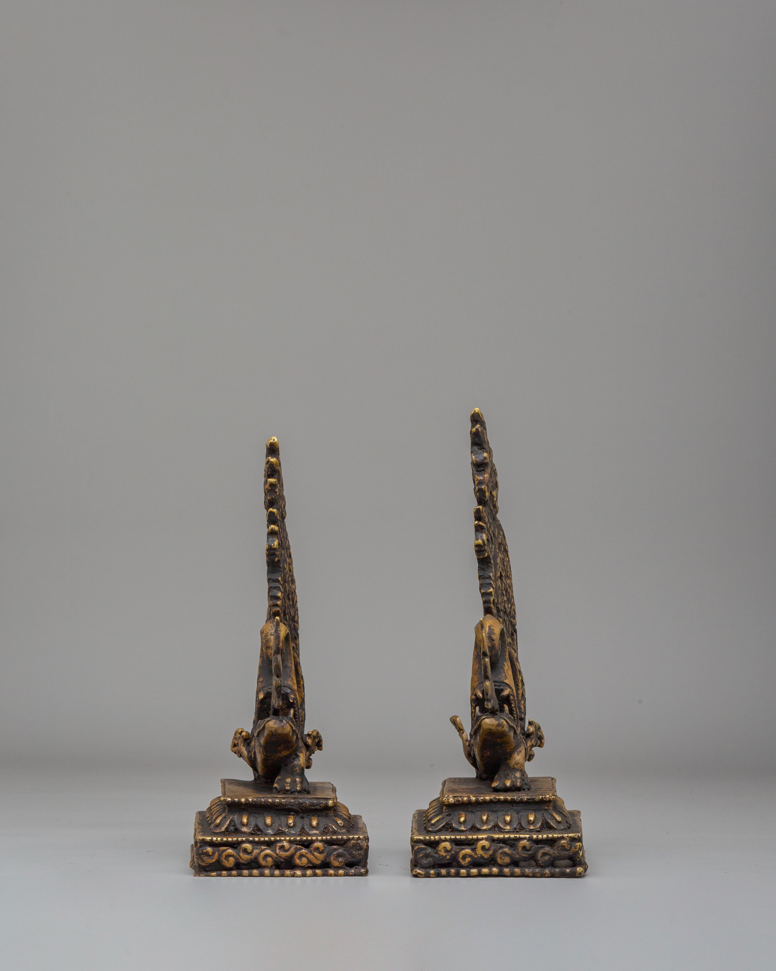Handcrafted Dragon Decorative Set | Tibetan Ritual Dragon Figurine