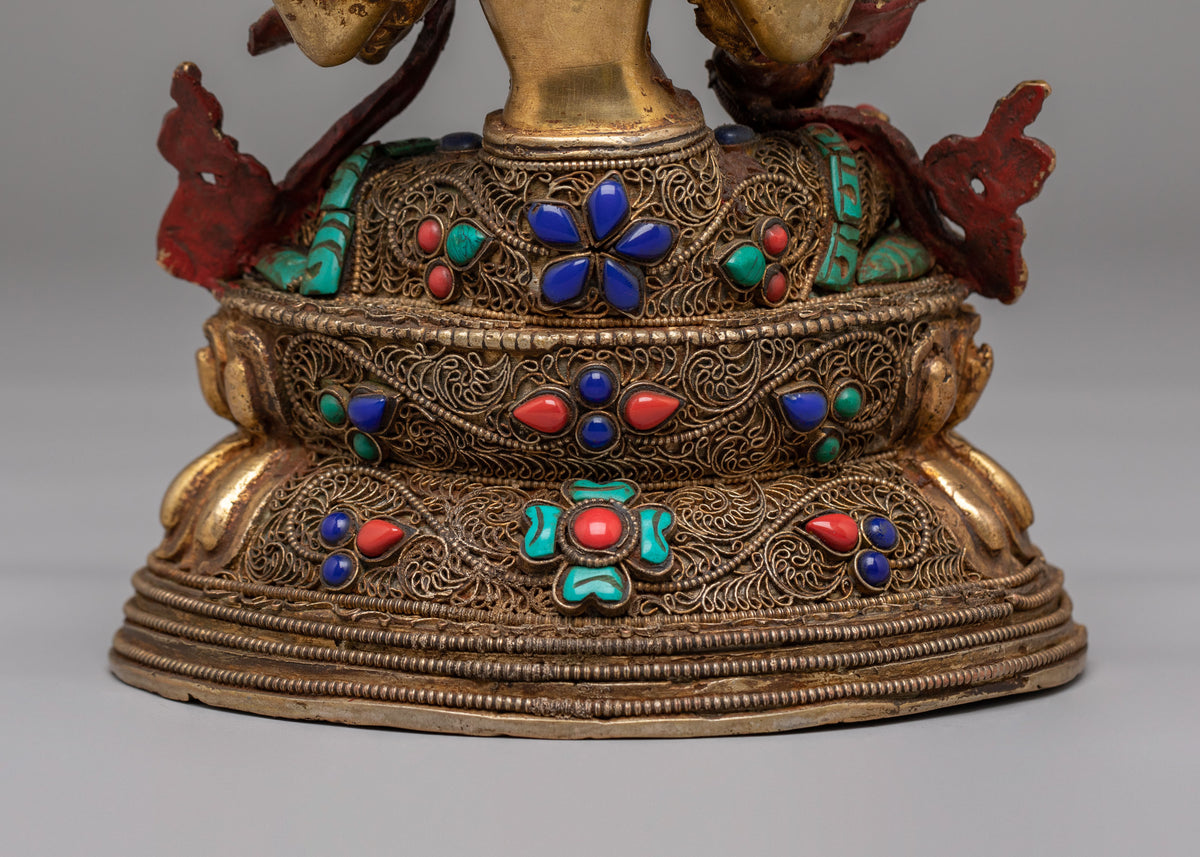 Hindu Divine Mother Laxmi Statue | Handcrafted Himalayan Sacred Art