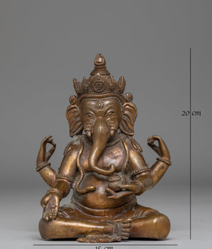Copper Statue of Ganesh | The Remover of Obstacles