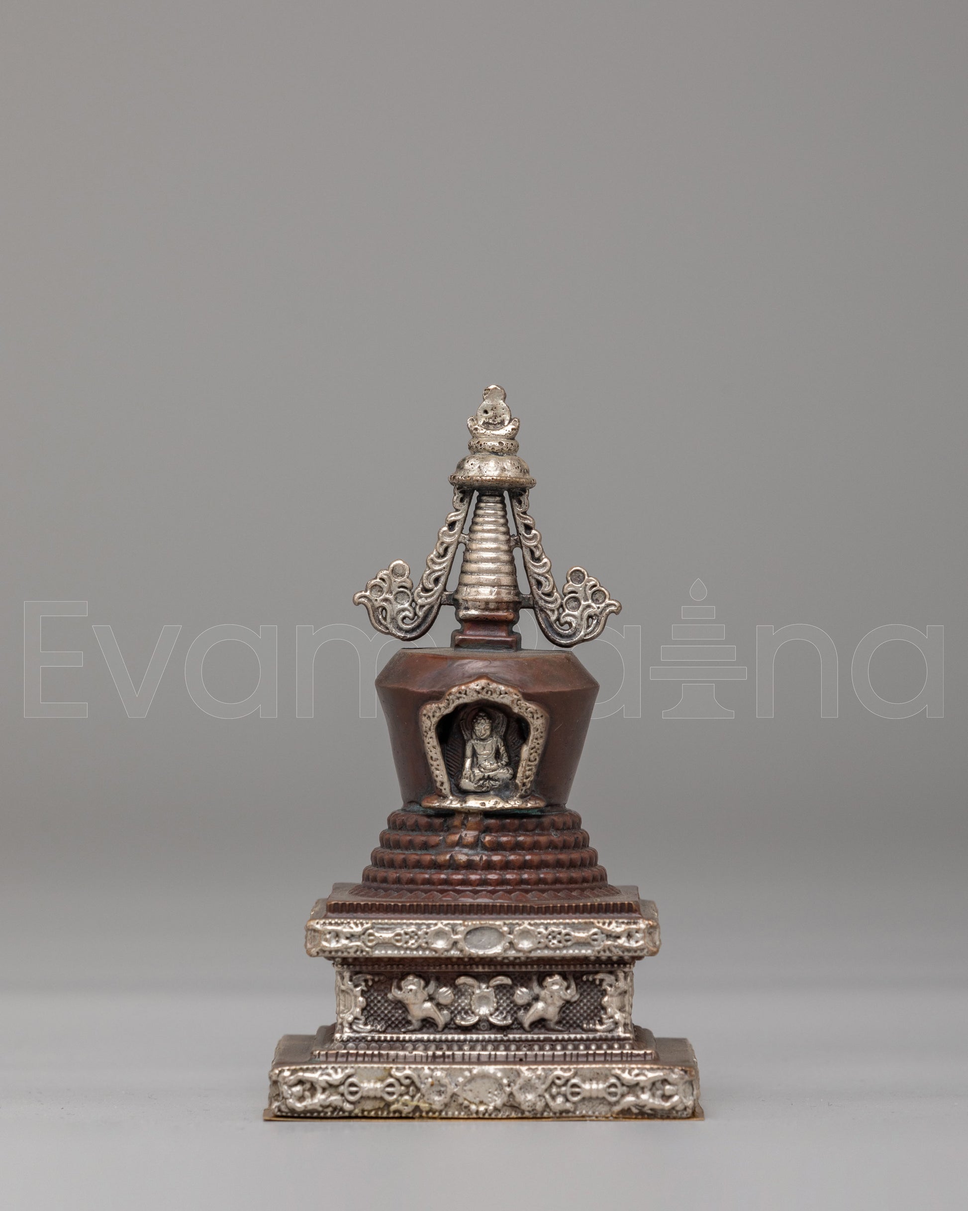 Handcrafted Lotus Blossom Stupa