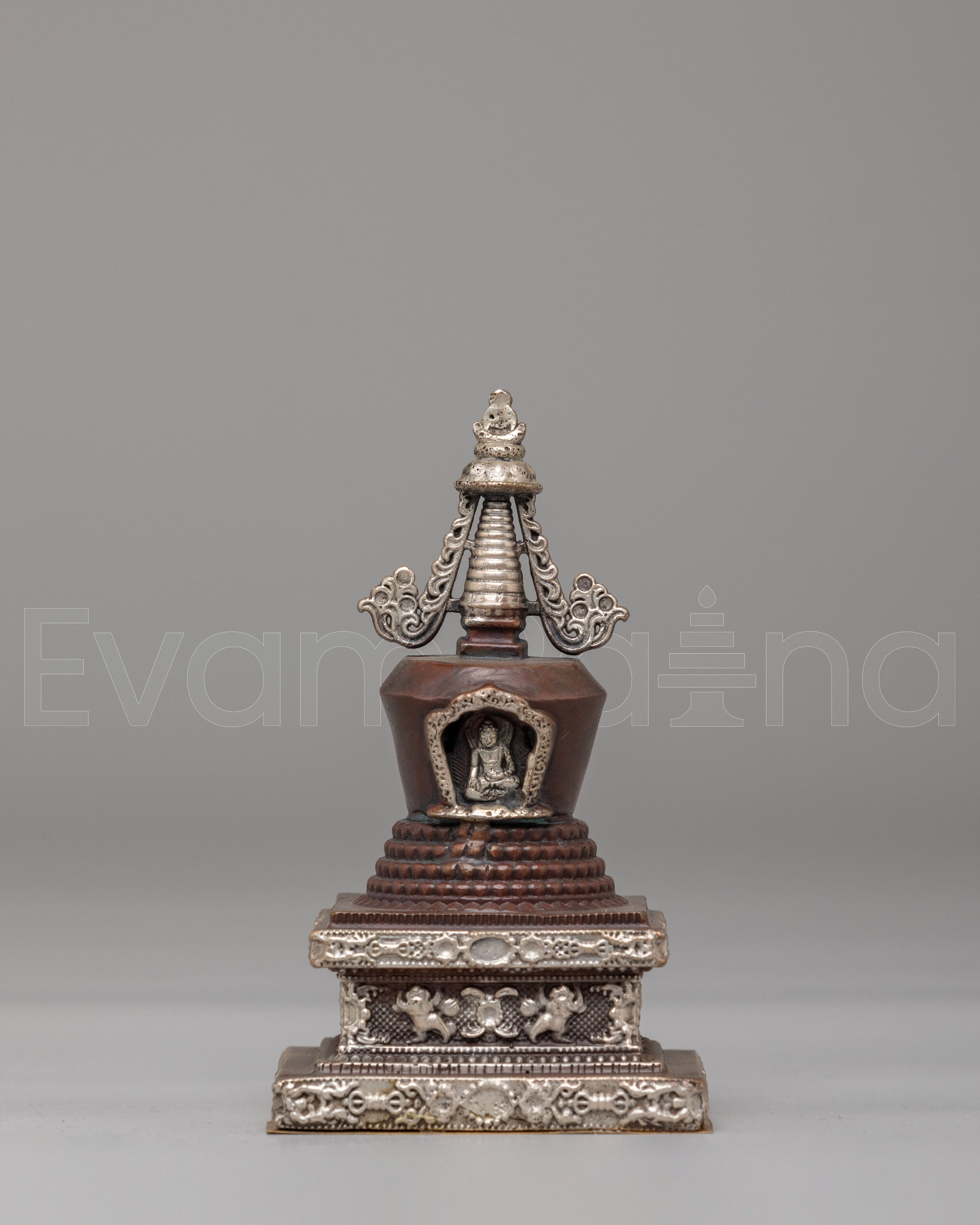 Handcrafted Lotus Blossom Stupa