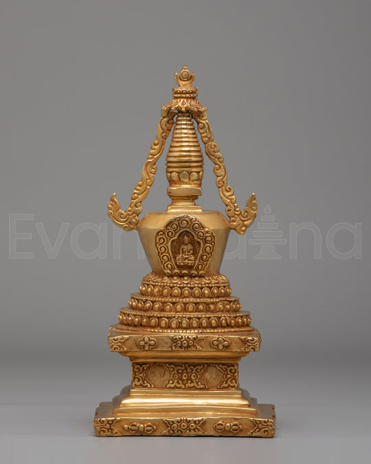 Handmade Tibetan Stupa for Rituals | Sacred Buddhist Altar Decor
