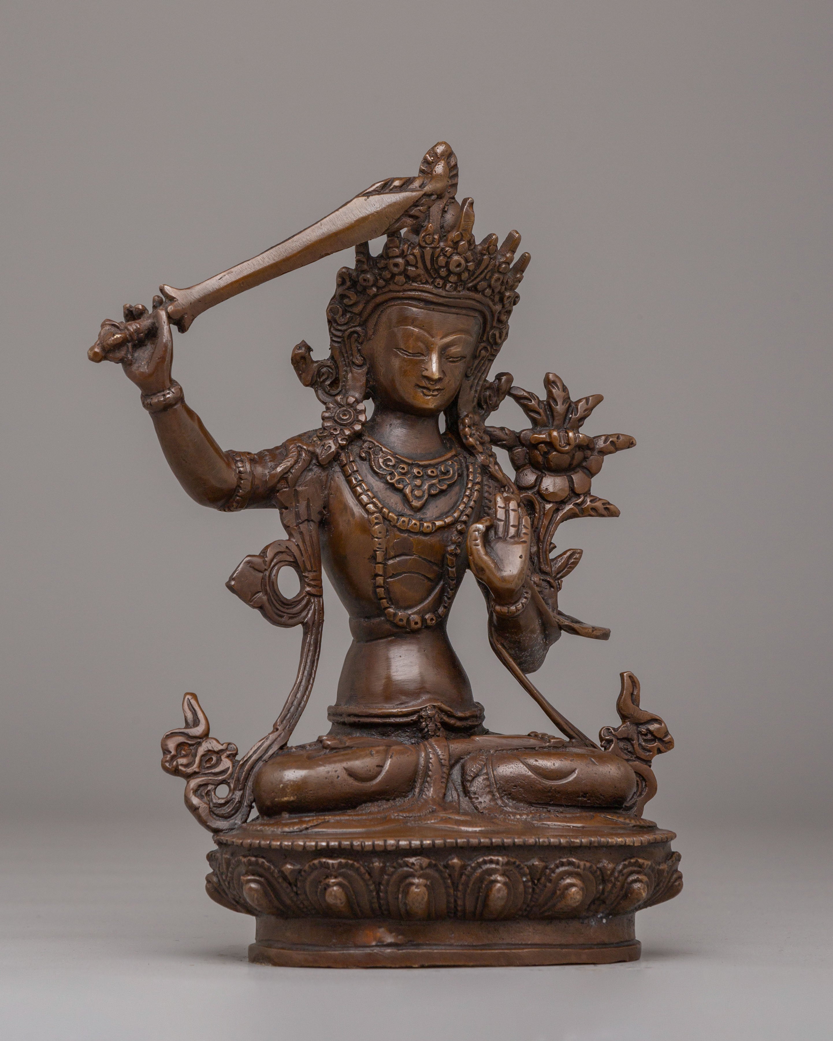 Tibetan Handmade Manjushri Statue | The Bodhisattva of Wisdom