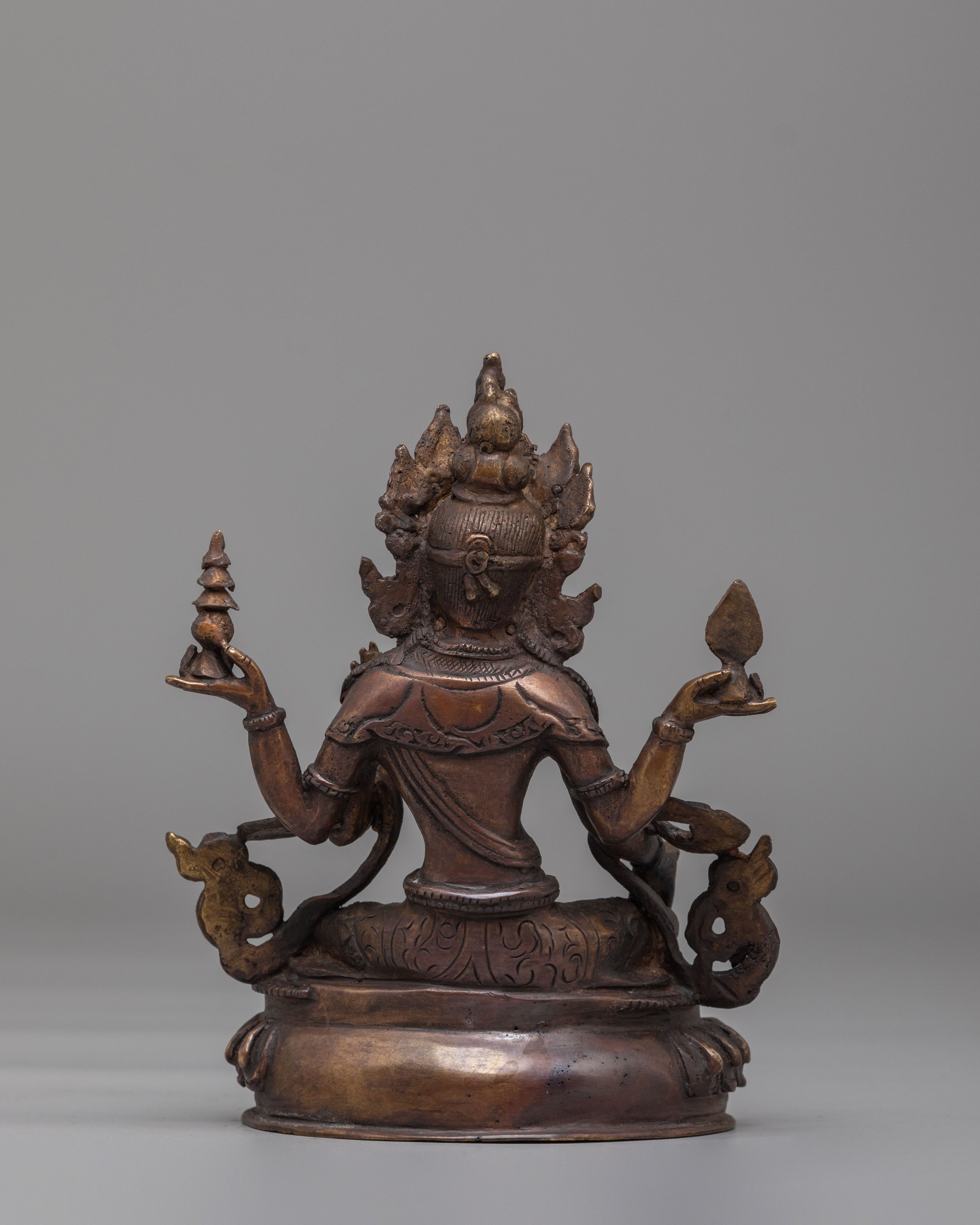 Spiritual Laxmi Goddess Statue | Sacred Copper Statue