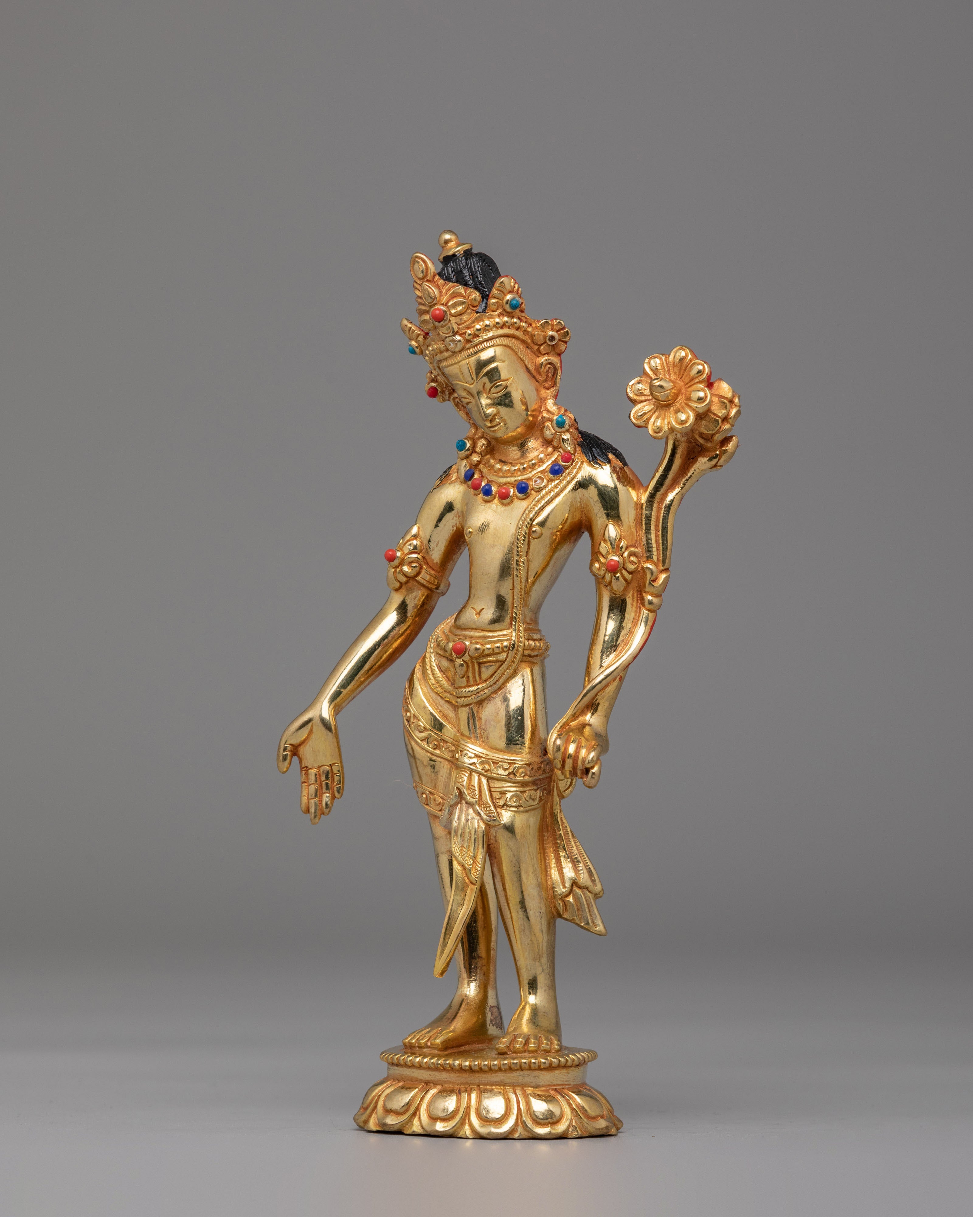 Tibetan Padmapani Statue | Traditional Himalayan Artwork