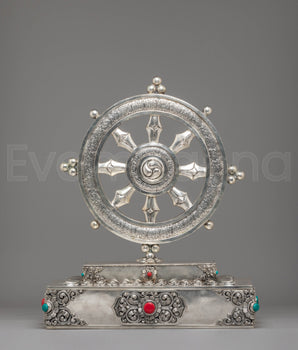 Handcrafted Buddhist Dharma Wheel | Symbol of Spiritual Enlightenment