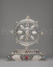 Handcrafted Buddhist Dharma Wheel | Symbol of Spiritual Enlightenment
