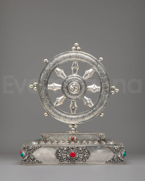 Handcrafted Buddhist Dharma Wheel | Symbol of Spiritual Enlightenment