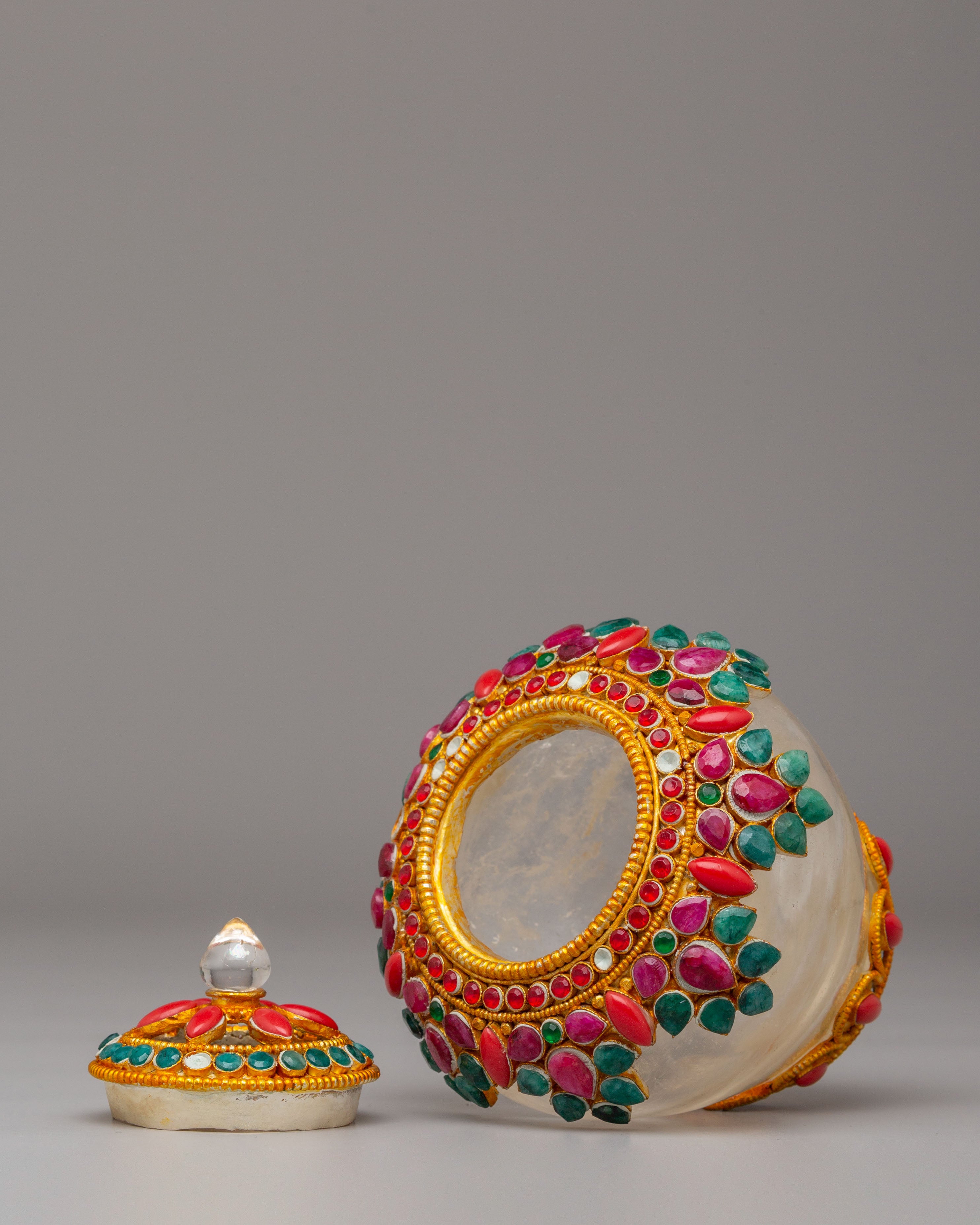 Handmade Decorative Crystal Rice Pot | Spiritual Home Decor