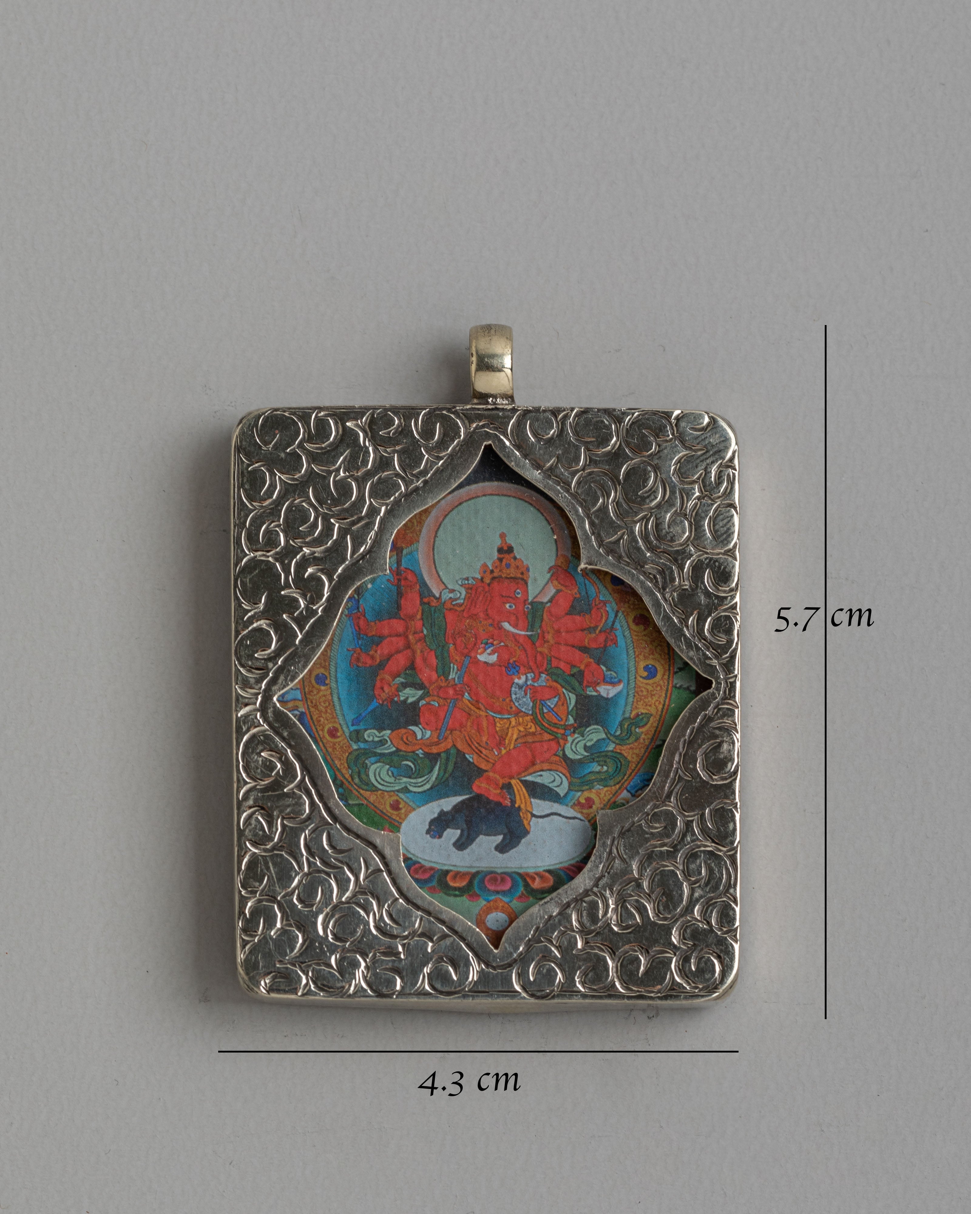 Maha Rakta Ganpati Locket | Sacred Protection Amulet