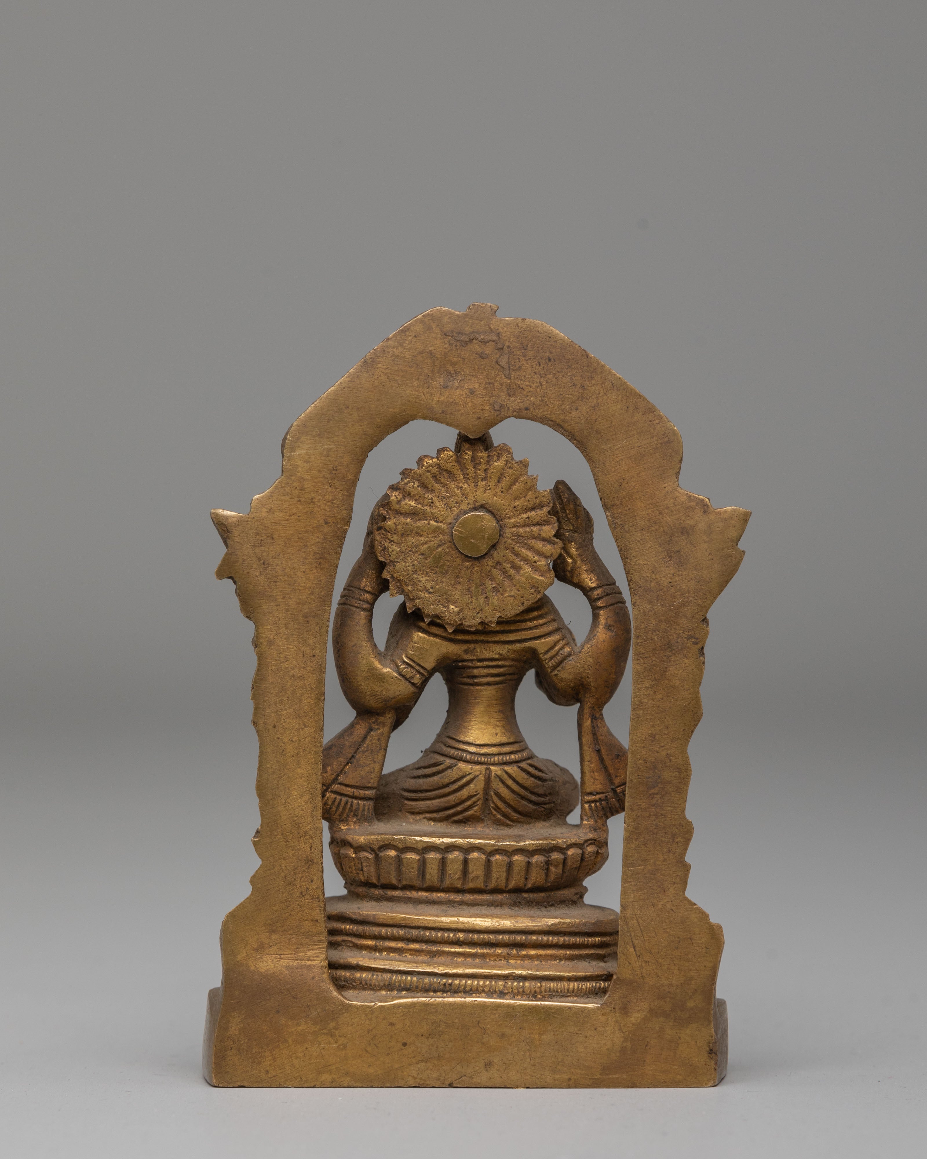 Sacred Copper Laxmi Statue | Brass Wealth Embodiment Sculpture