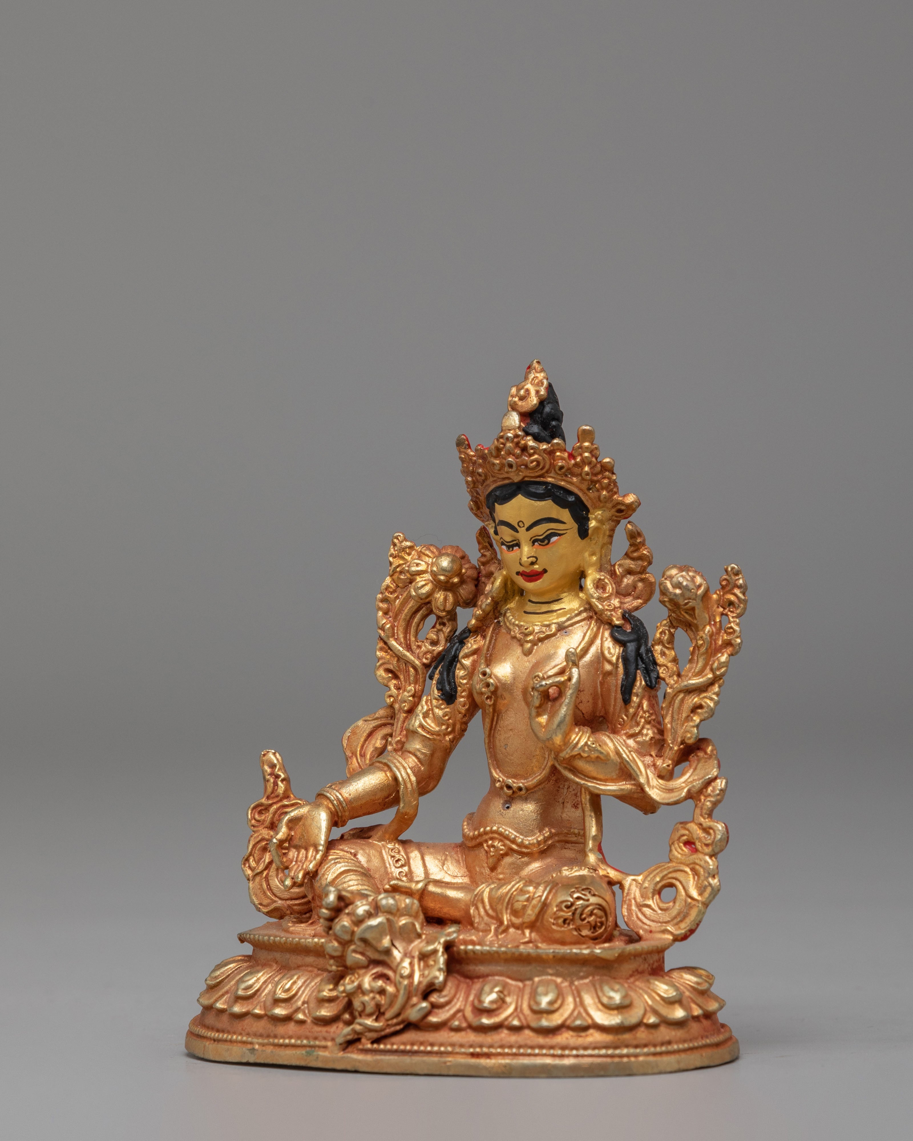 Himalayan Green Tara Statue for Shrine | Mother of all Buddhas