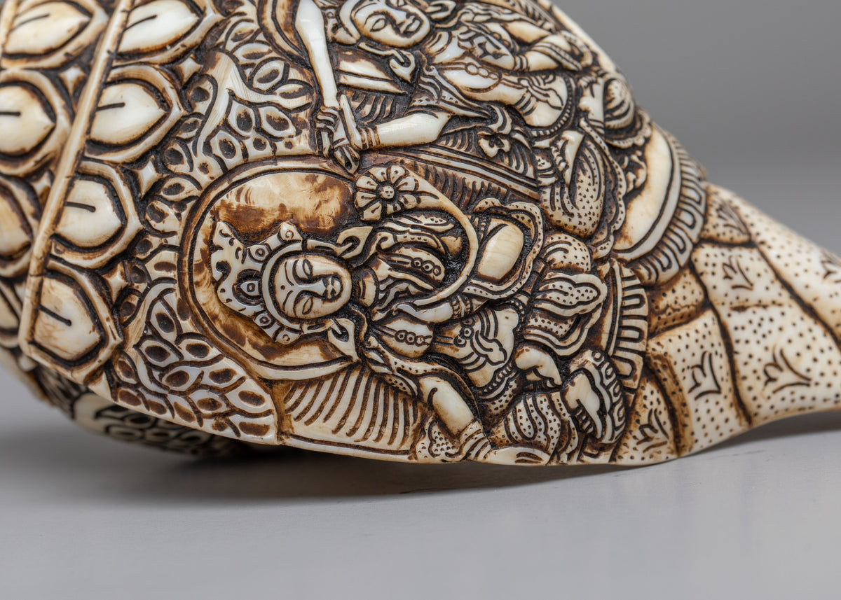 Tibetan Buddhist Sacred Conch | Meditation Tool
