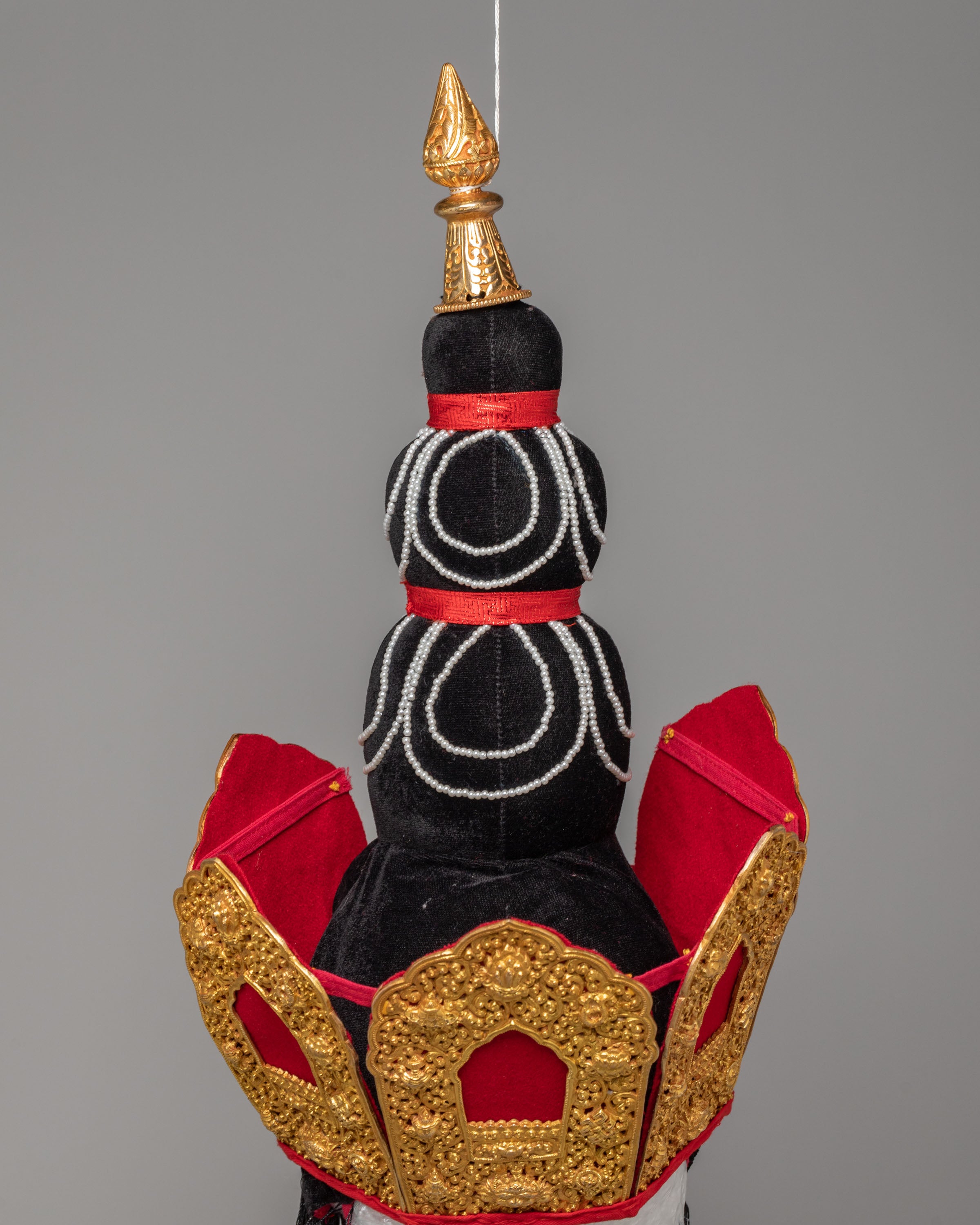Sacred Buddhist Ceremonial Crown | Ritual Headwear for Meditation Devotion