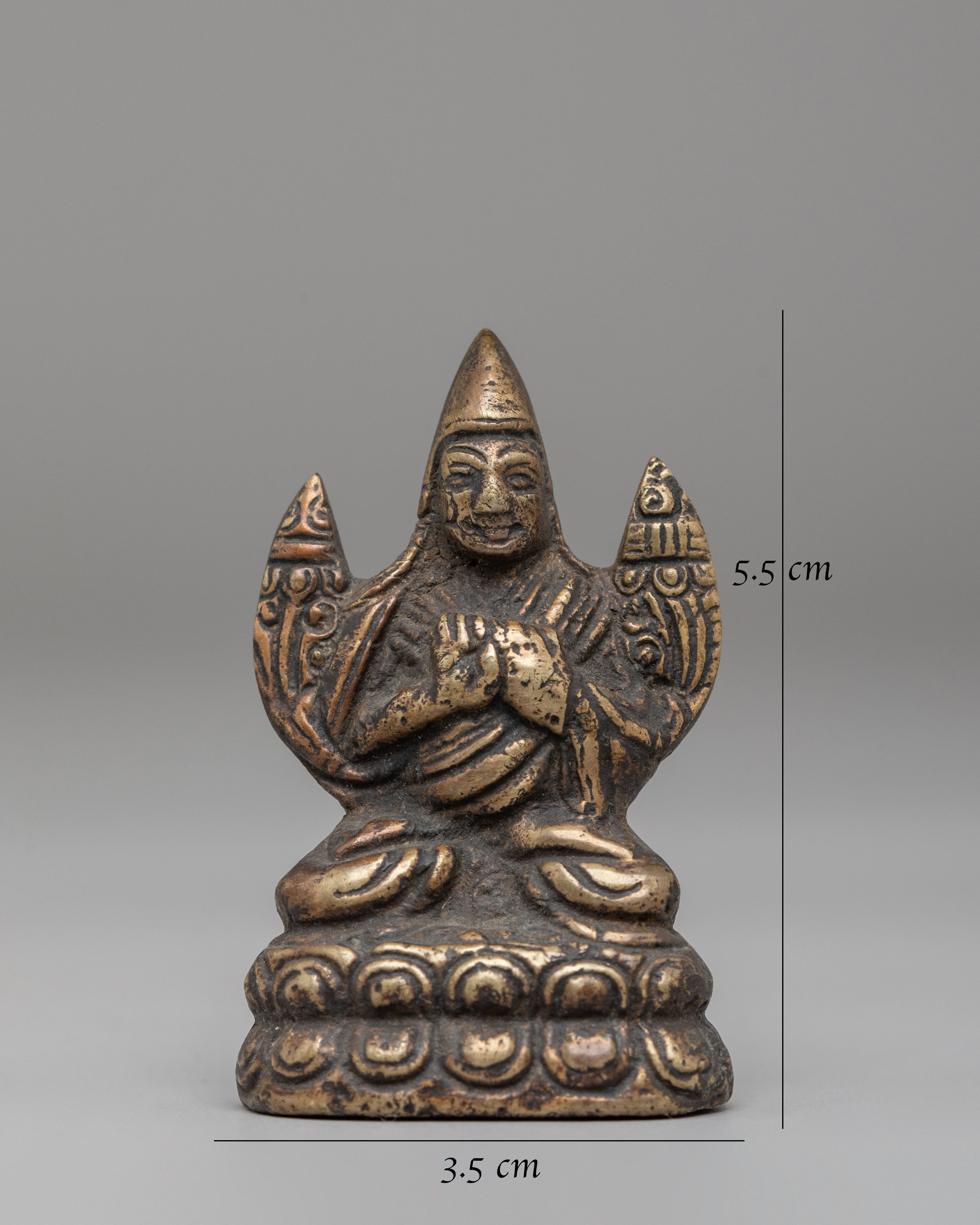 Tibetan Je Tsongkhapa Sculpture | Handcrafted Figurine for Altar Decor