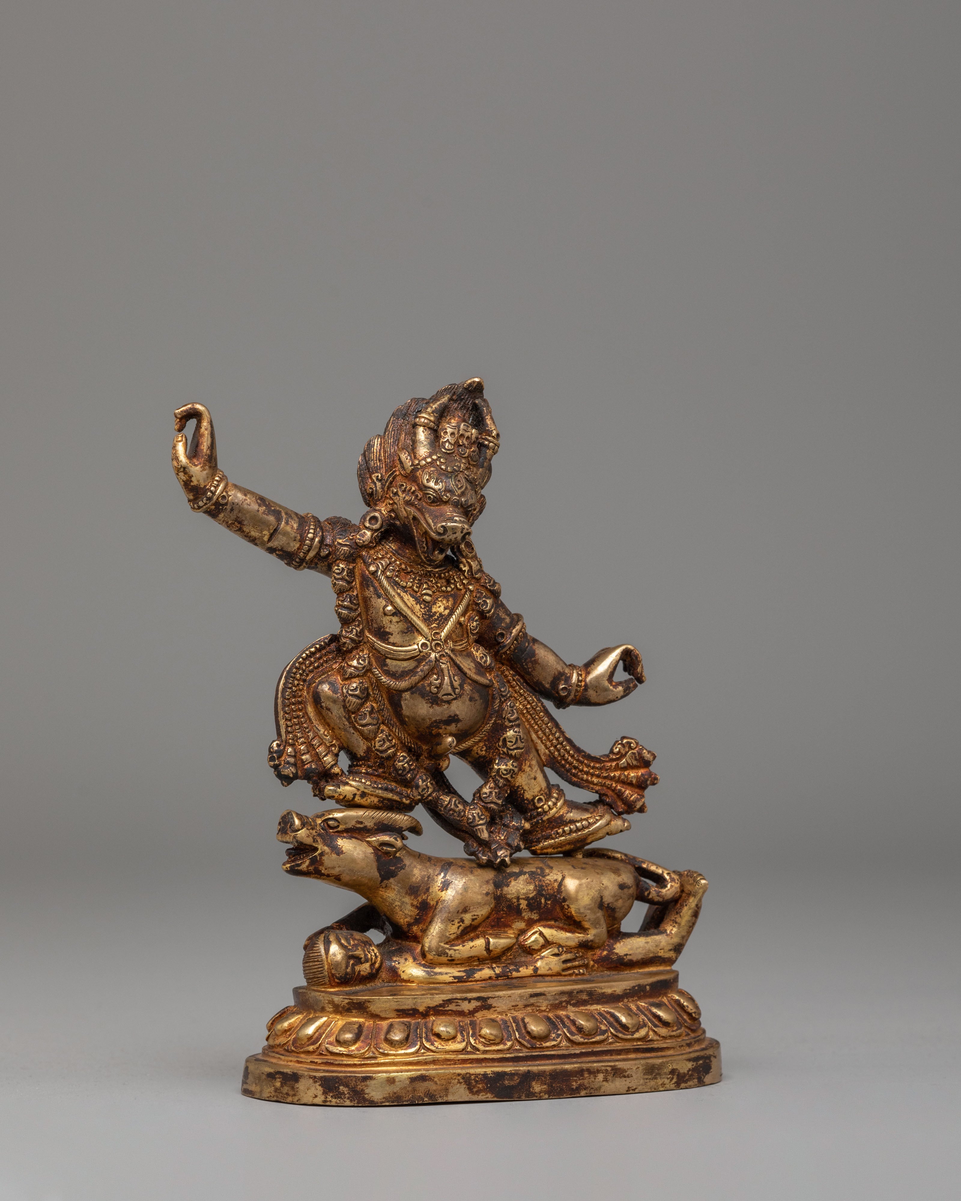 Lord of Death Yama Dharmaraja Sculpture | Premium Guardian of Justice Statue