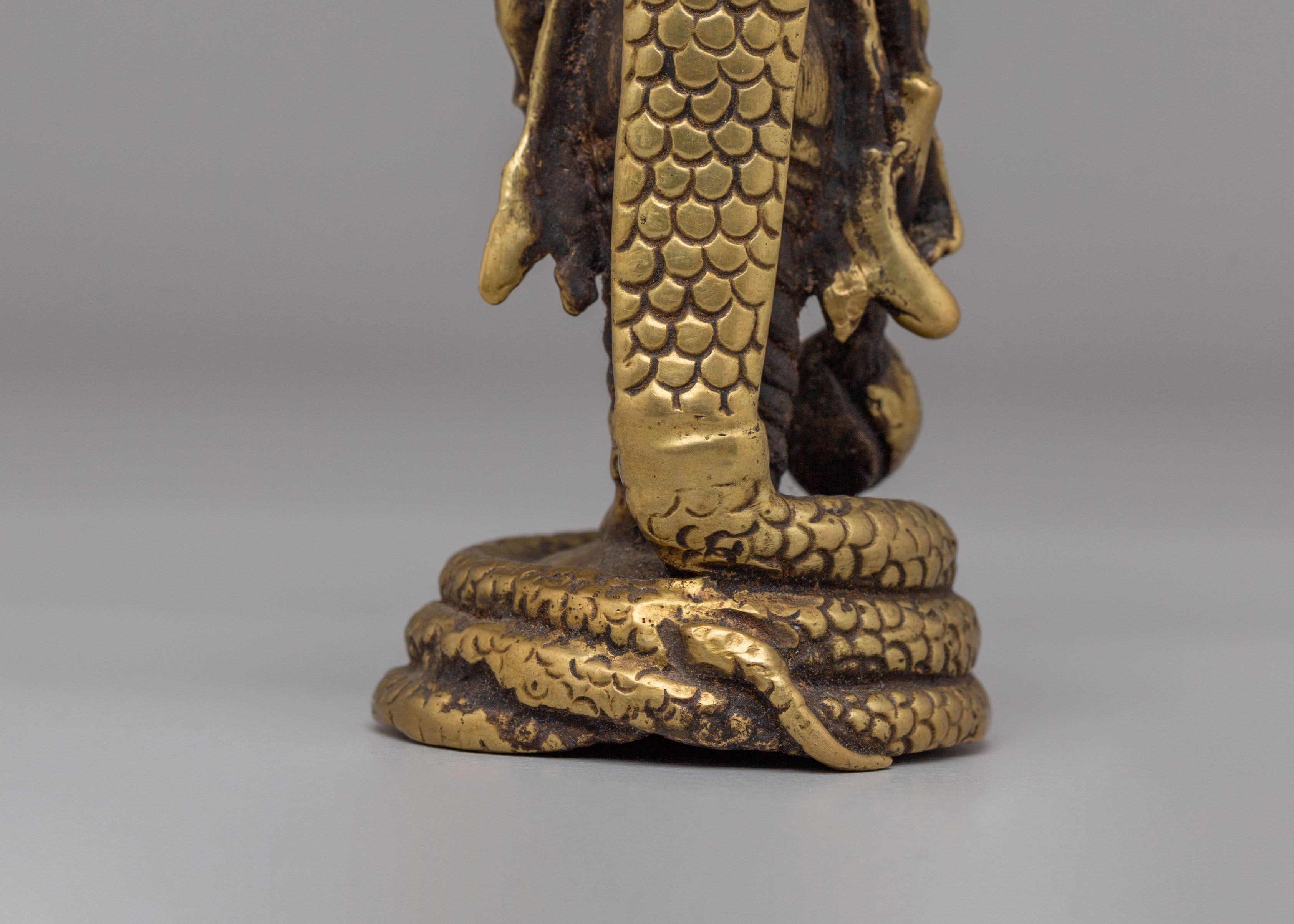 Spiritual Protector Lord Vishnu Statue | Handcrafted Brass Sculpture