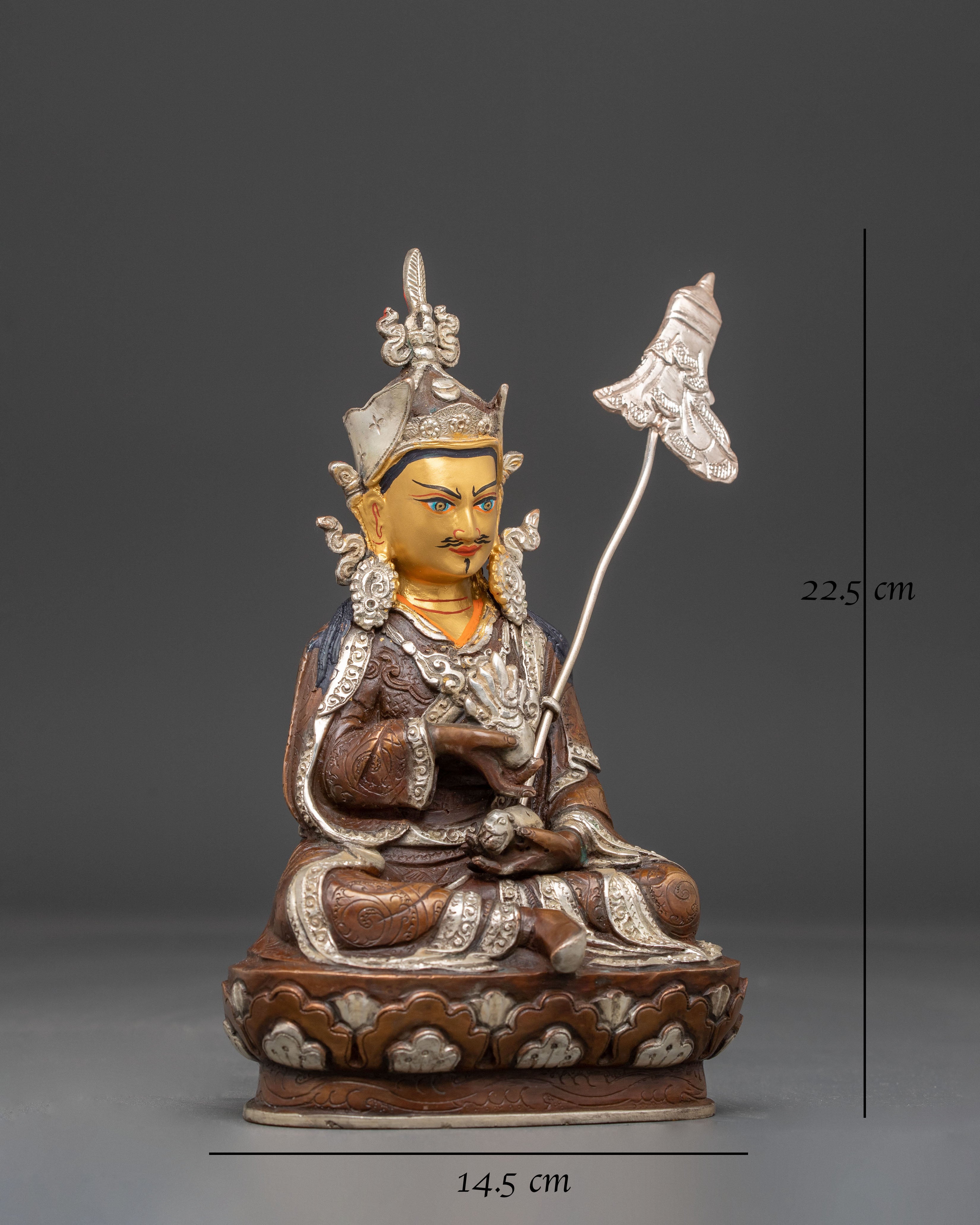 Guru Orgyen Norla Statue | Himalayan Padmasambhava Altar Decor