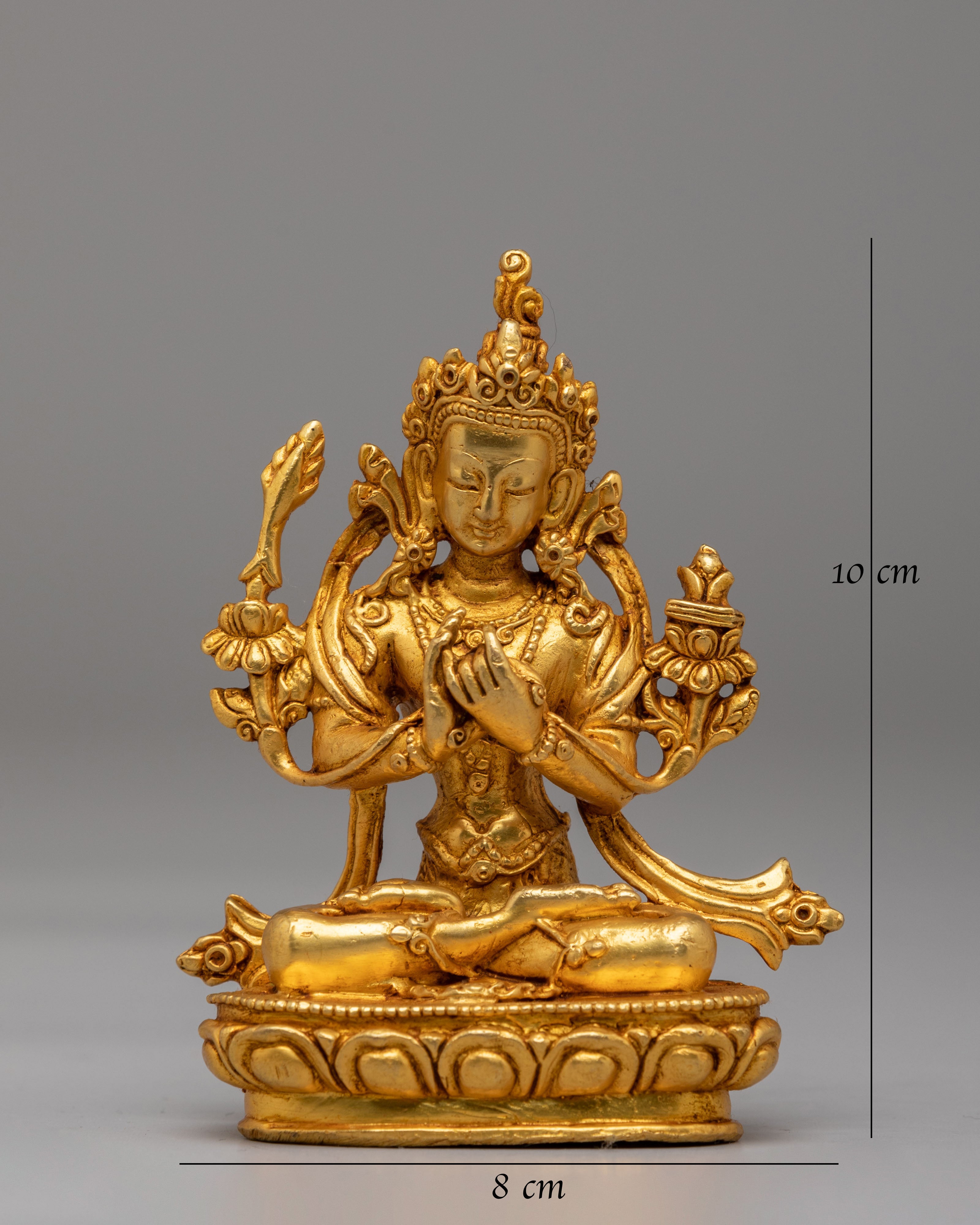 Sacred Tibetan Manjushri Sculpture | Tibetan Bodhisattva of Wisdom