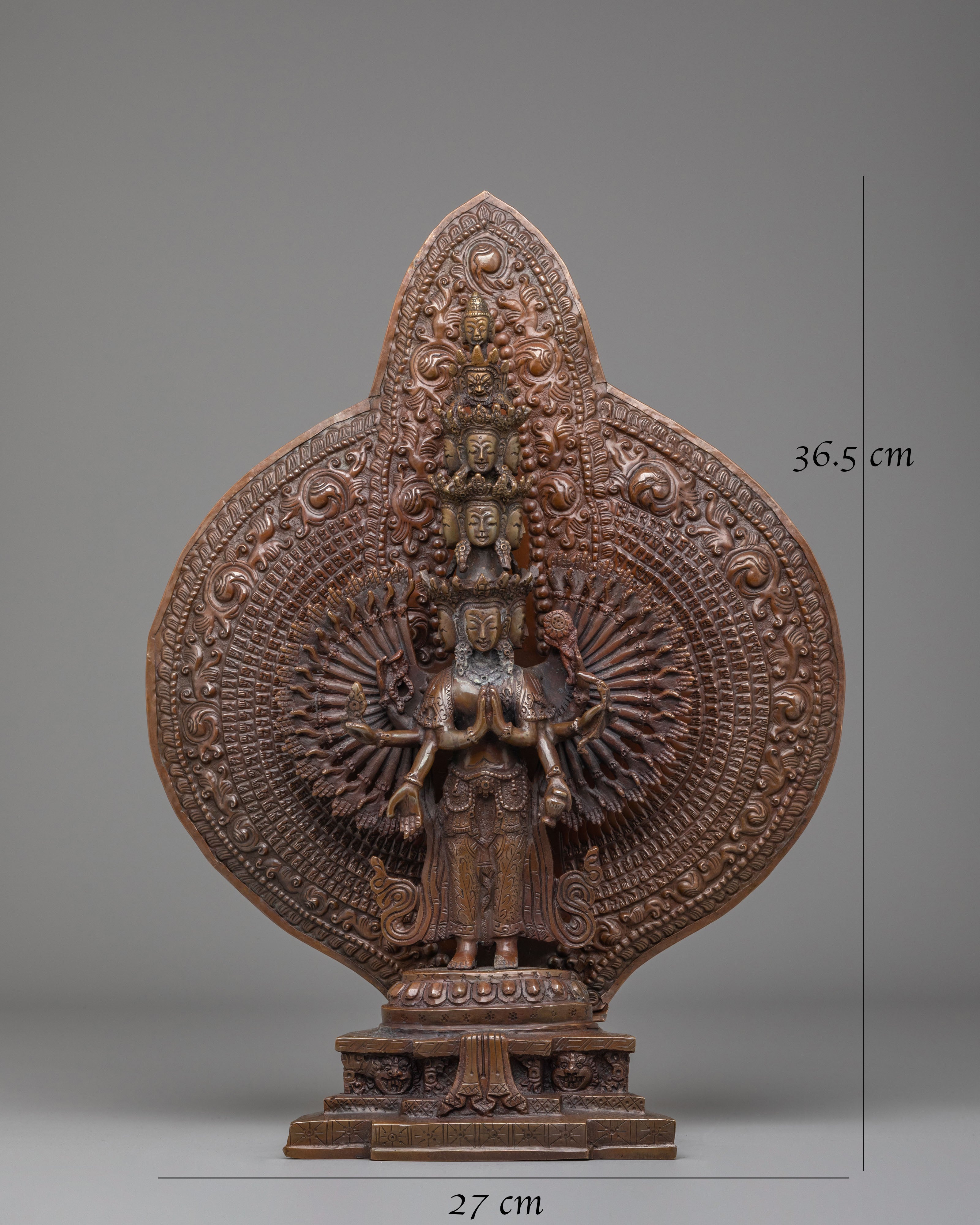 Thousand Armed Chenrezig Statue | Tibetan Avalokiteshvara Sculpture