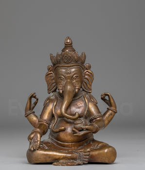 Copper Statue of Ganesh
