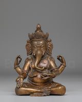 Copper Statue of Ganesh
