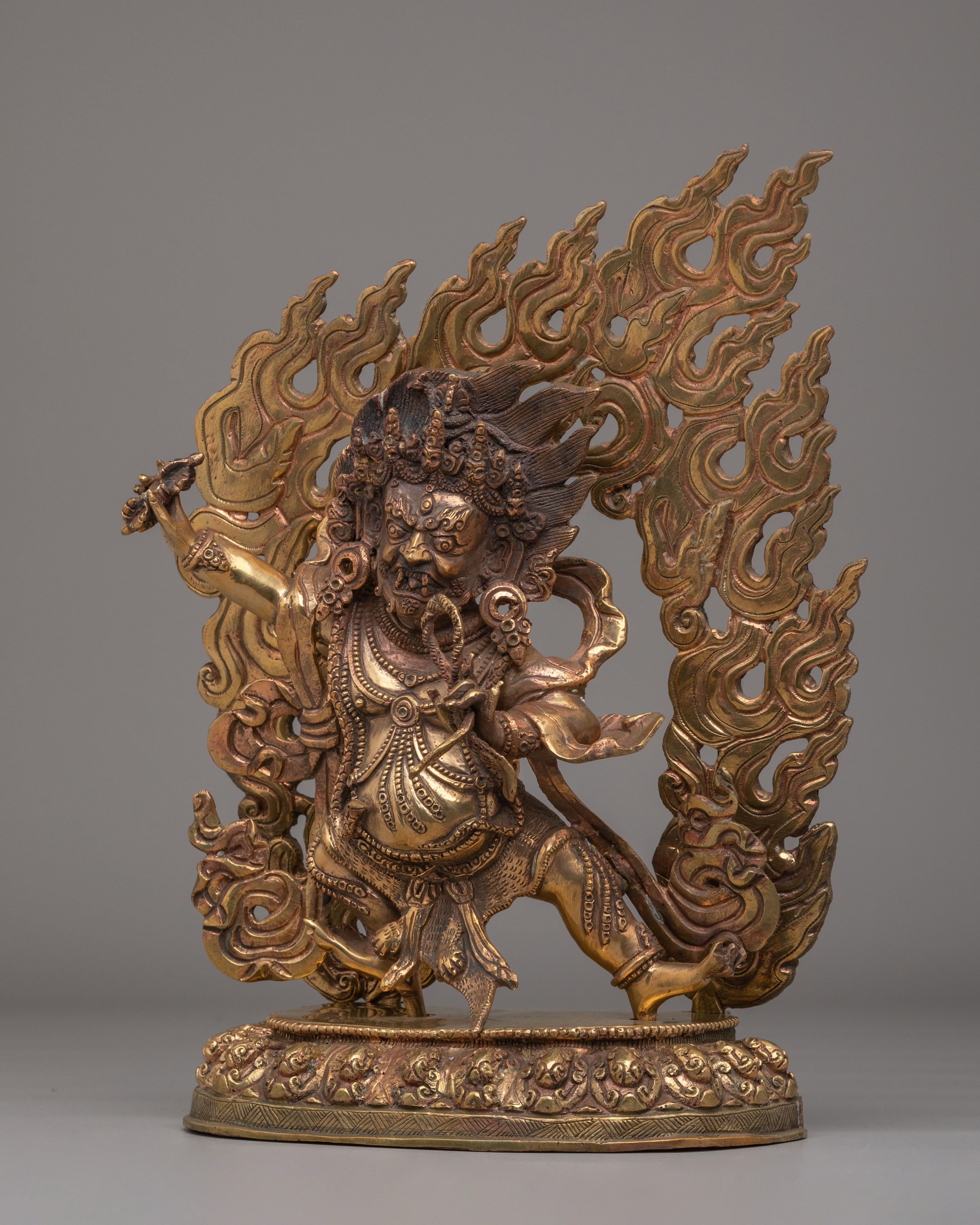 Handcrafted Vajrapani Deity Statue | Tibetan Protector Deity Sculpture