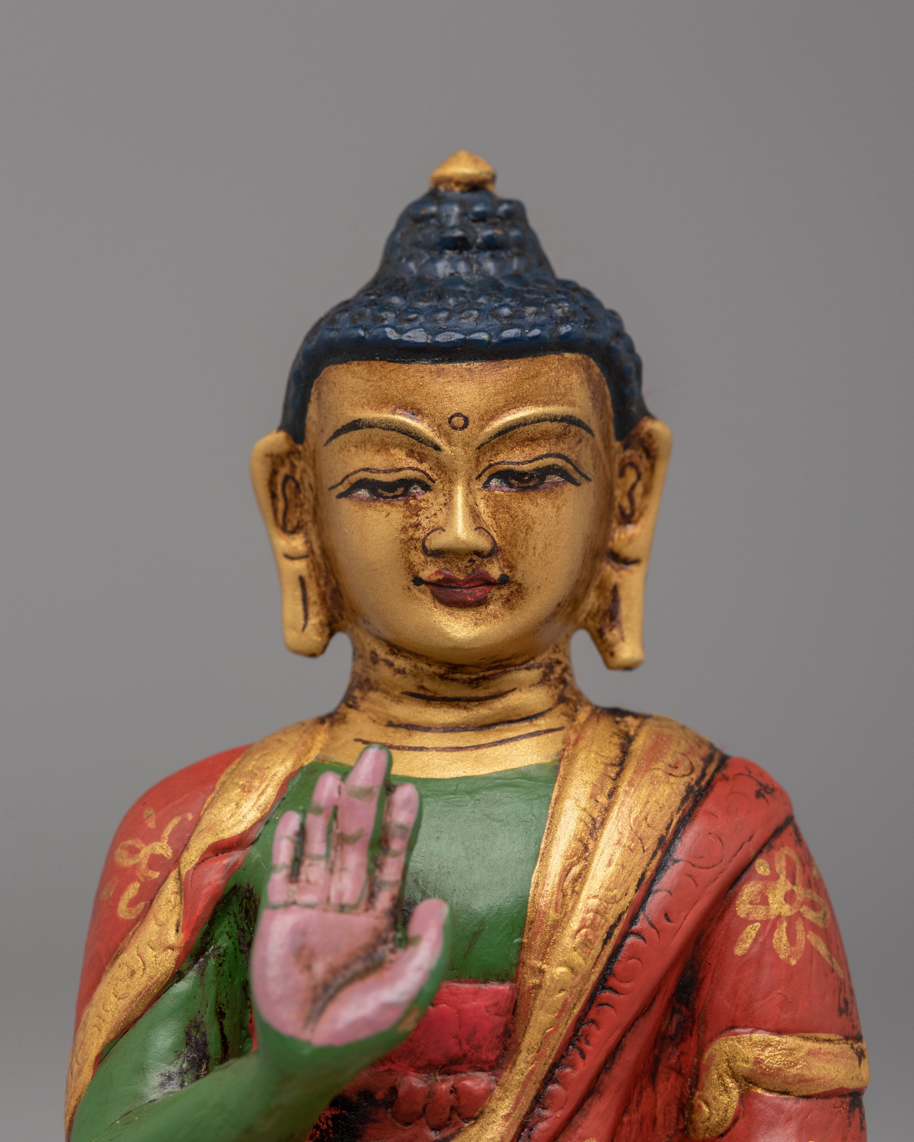 Traditional Amogasiddhi Buddha Statue | Symbol of Fearlessness and Spiritual Strength