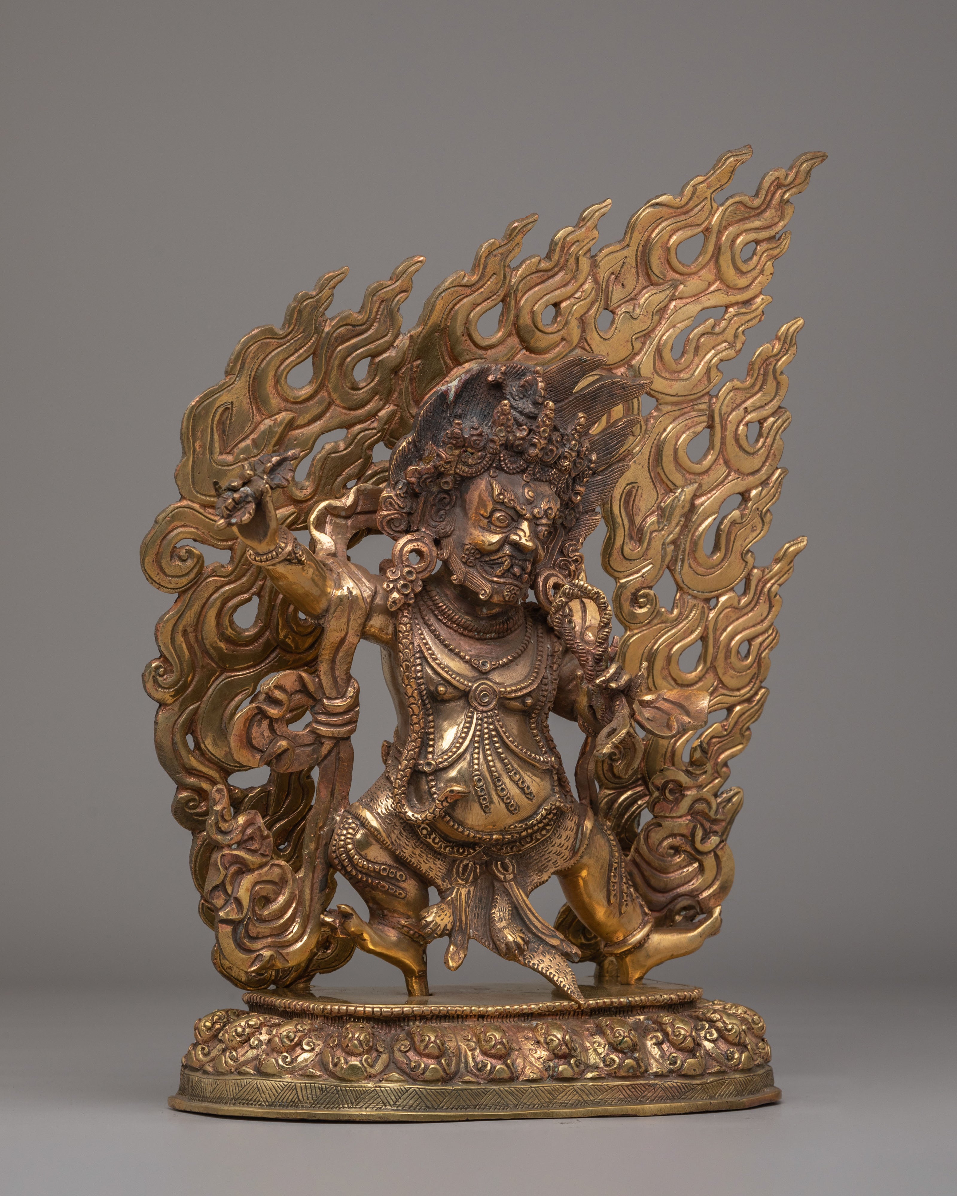 Handcrafted Vajrapani Deity Statue | Tibetan Protector Deity Sculpture